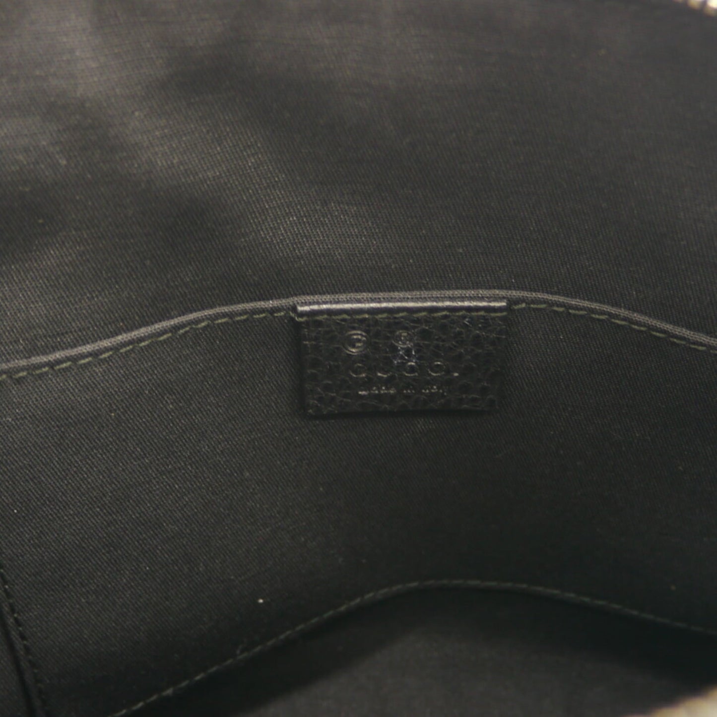 Gucci Black Nylon Leather Handbag Shoulder Bag