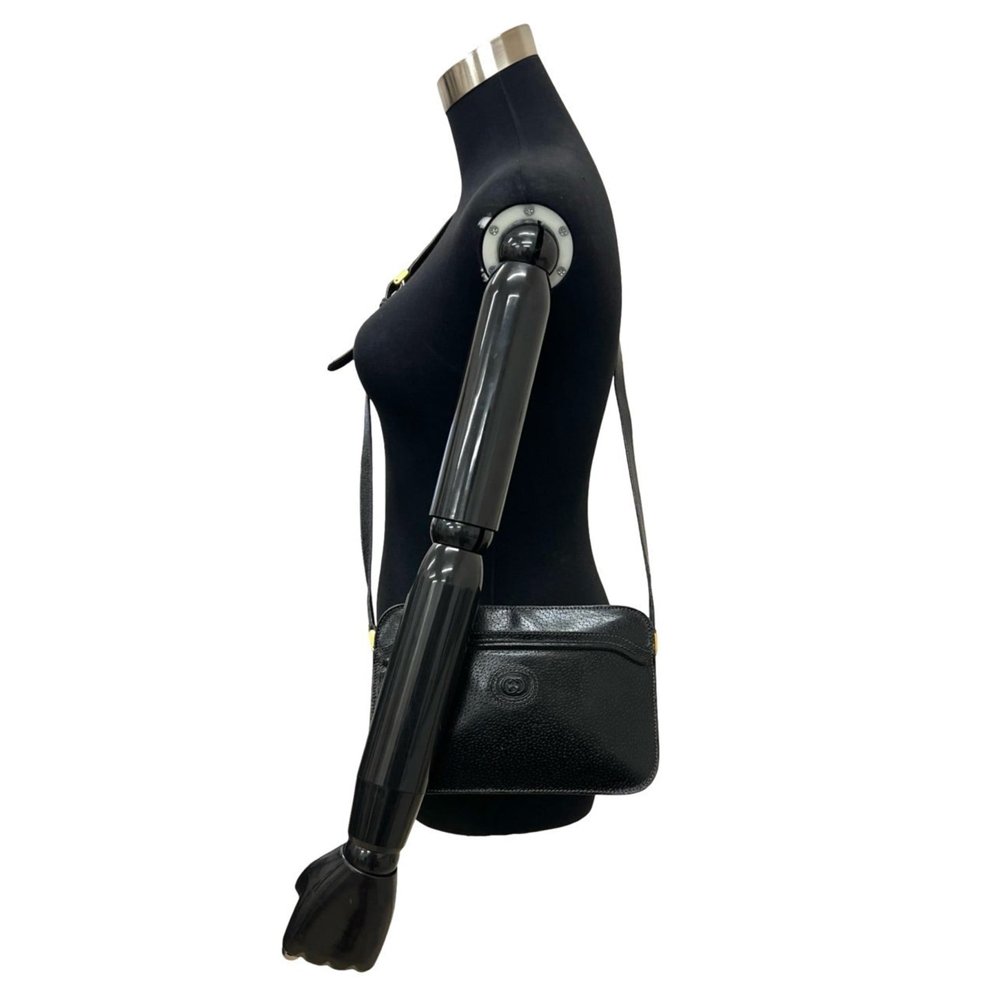 Gucci Black Leather Pochette Shoulder Bag