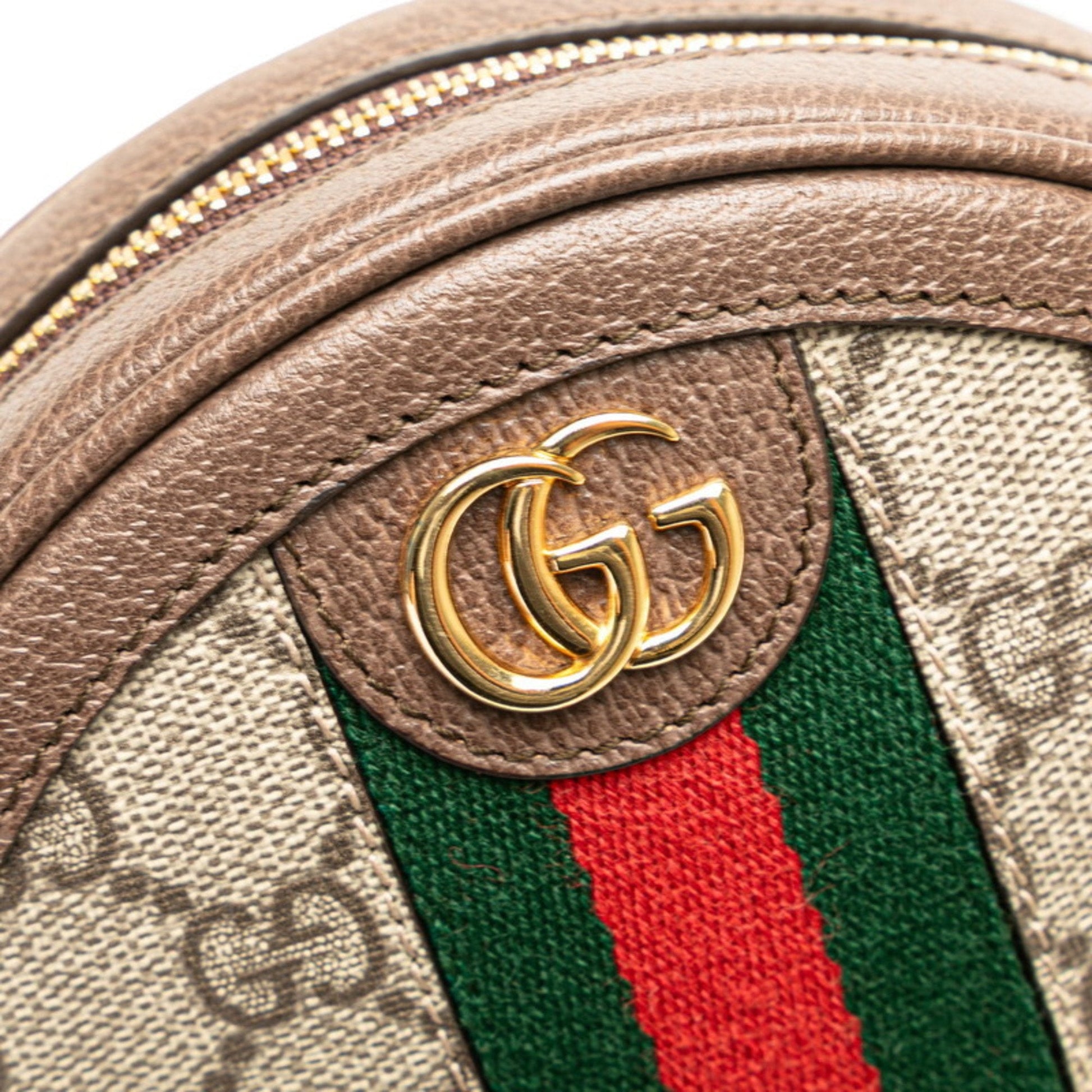 Gucci Beige Brown Pvc Leather Backpack