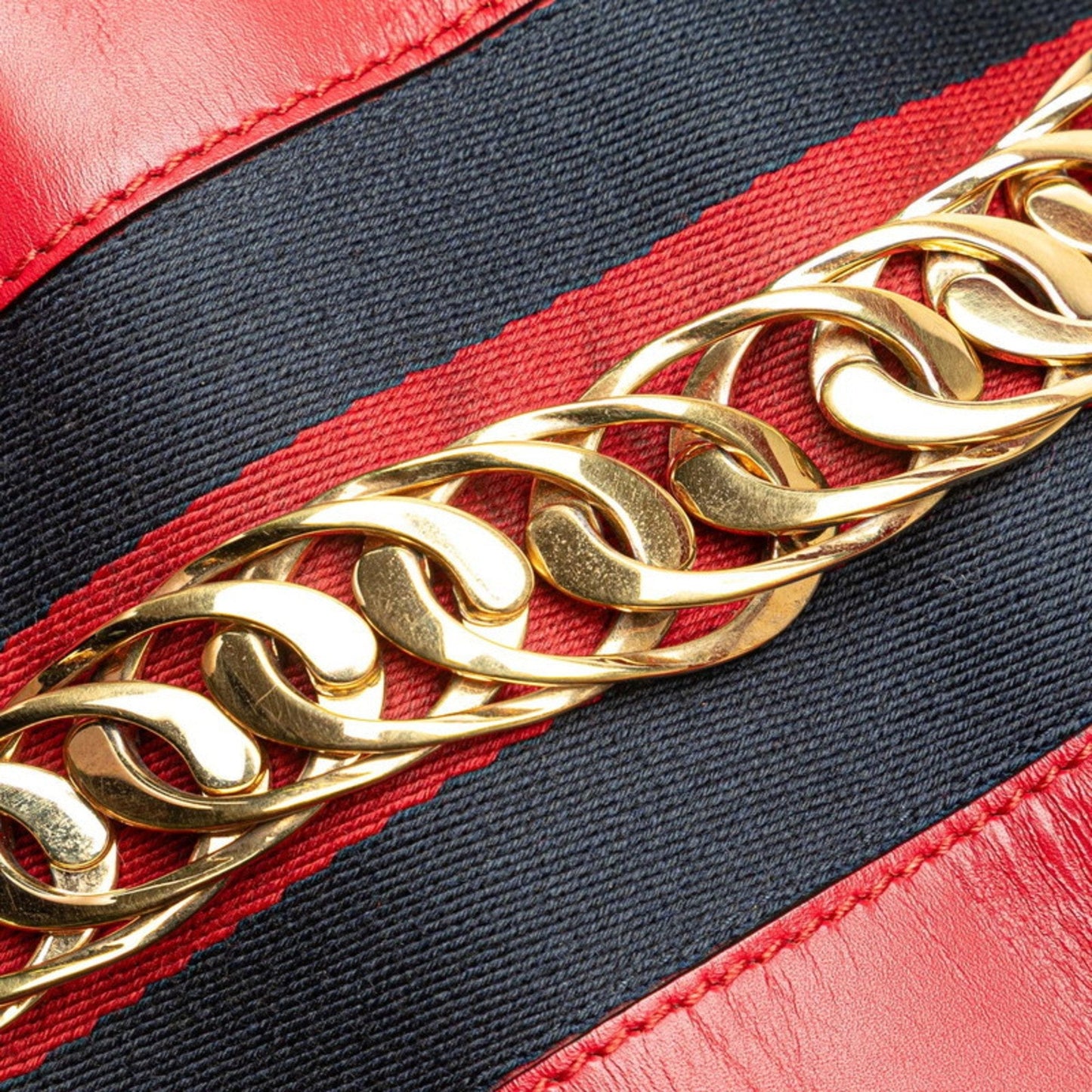 Gucci Sherry Line Red Color Leather Handbag Shoulder Bag
