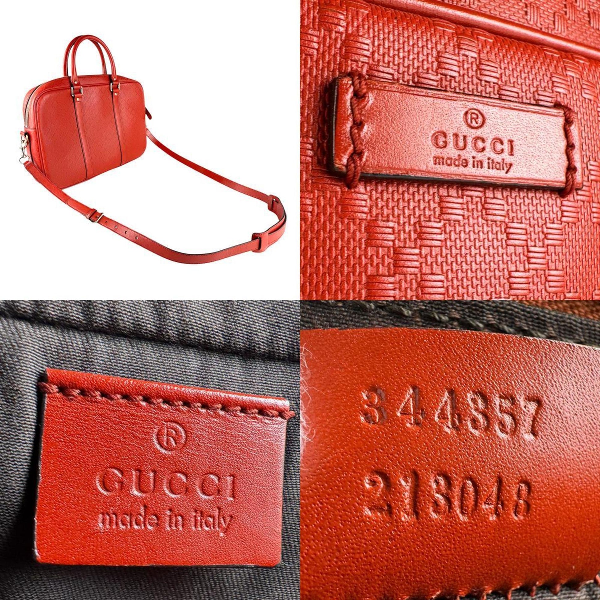Gucci Orange Leather Handbag Shoulder Bag