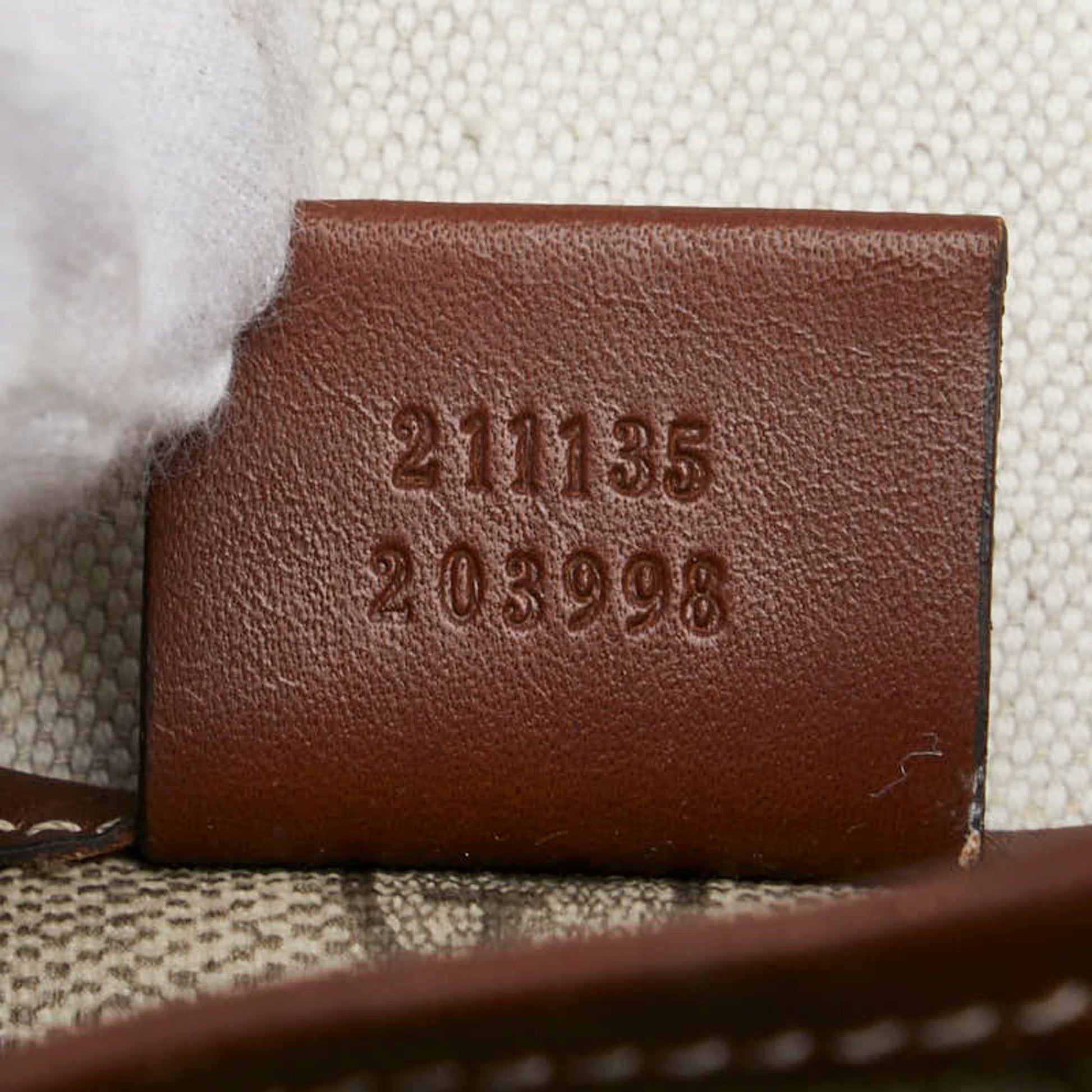 Gucci Sherry Line Beige Brown Pvc Leather Tote Bag