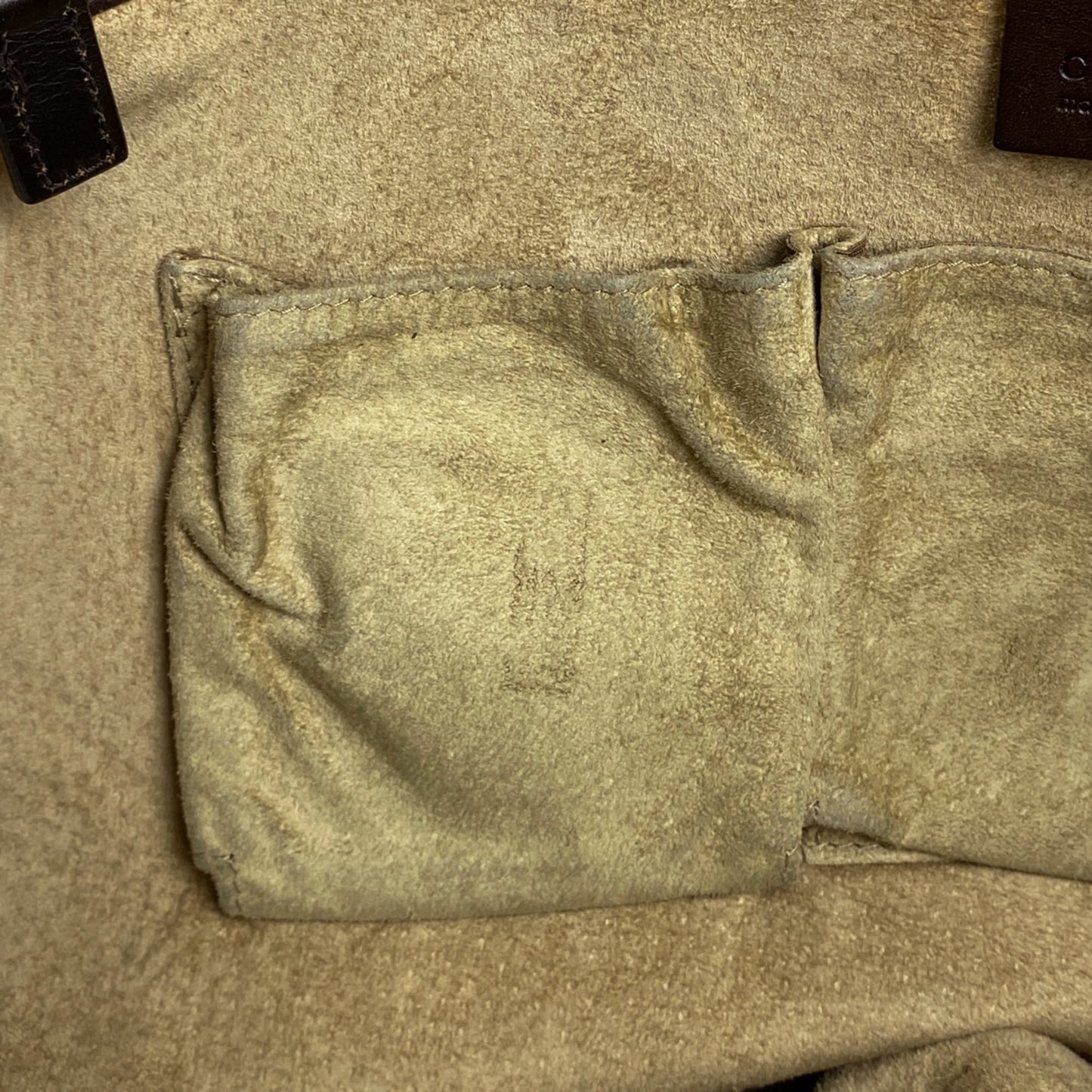 Gucci Brown Fabric Leather Shoulder Bag