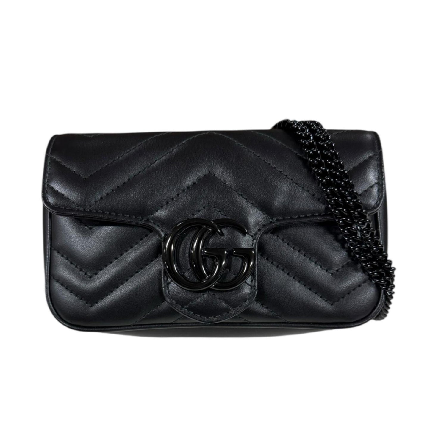 Gucci Gg Marmont Black Leather Shoulder Bag
