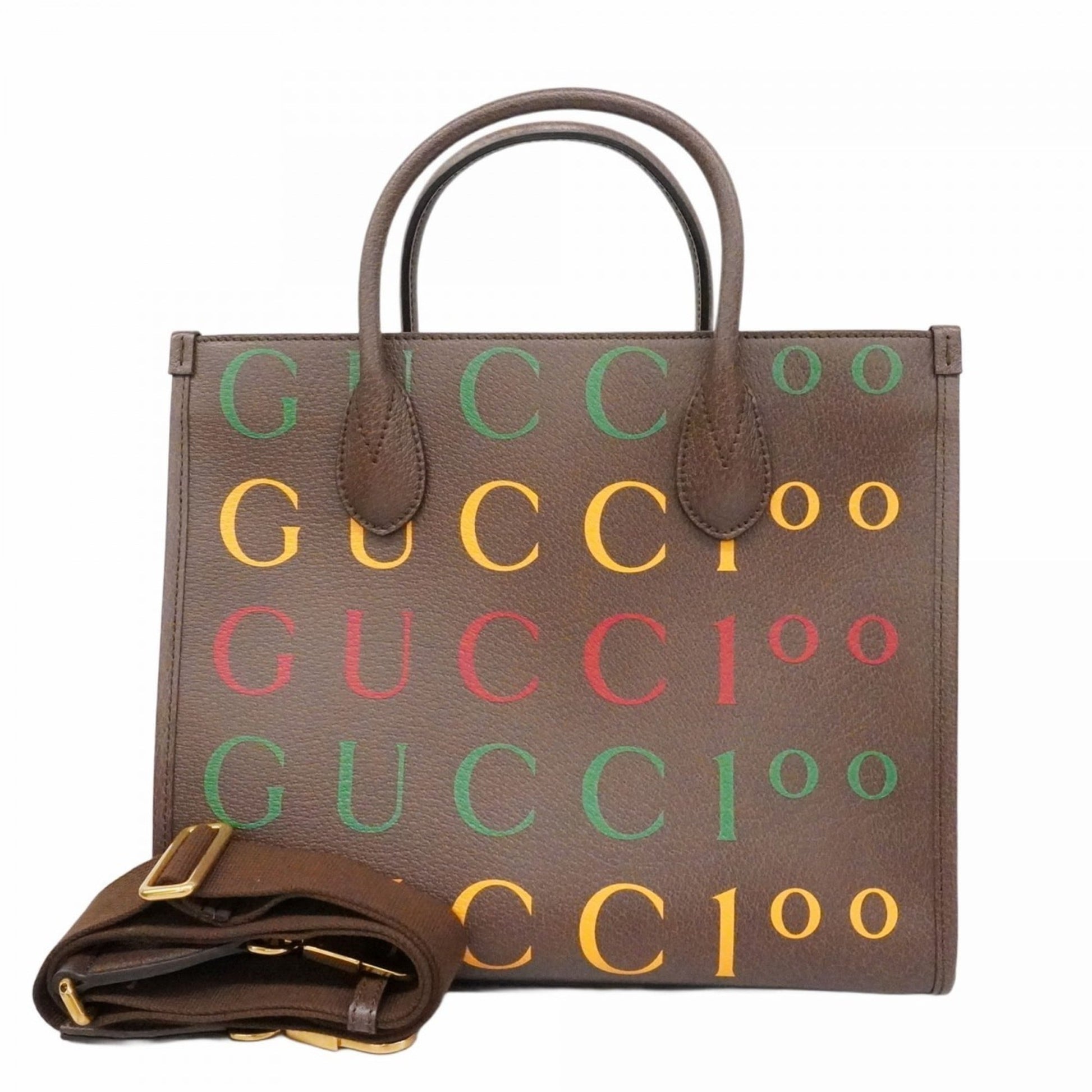 Gucci Brown Leather Tote Bag