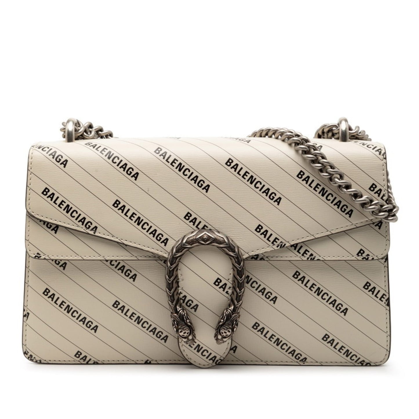 Gucci Black White Leather Shoulder Bag