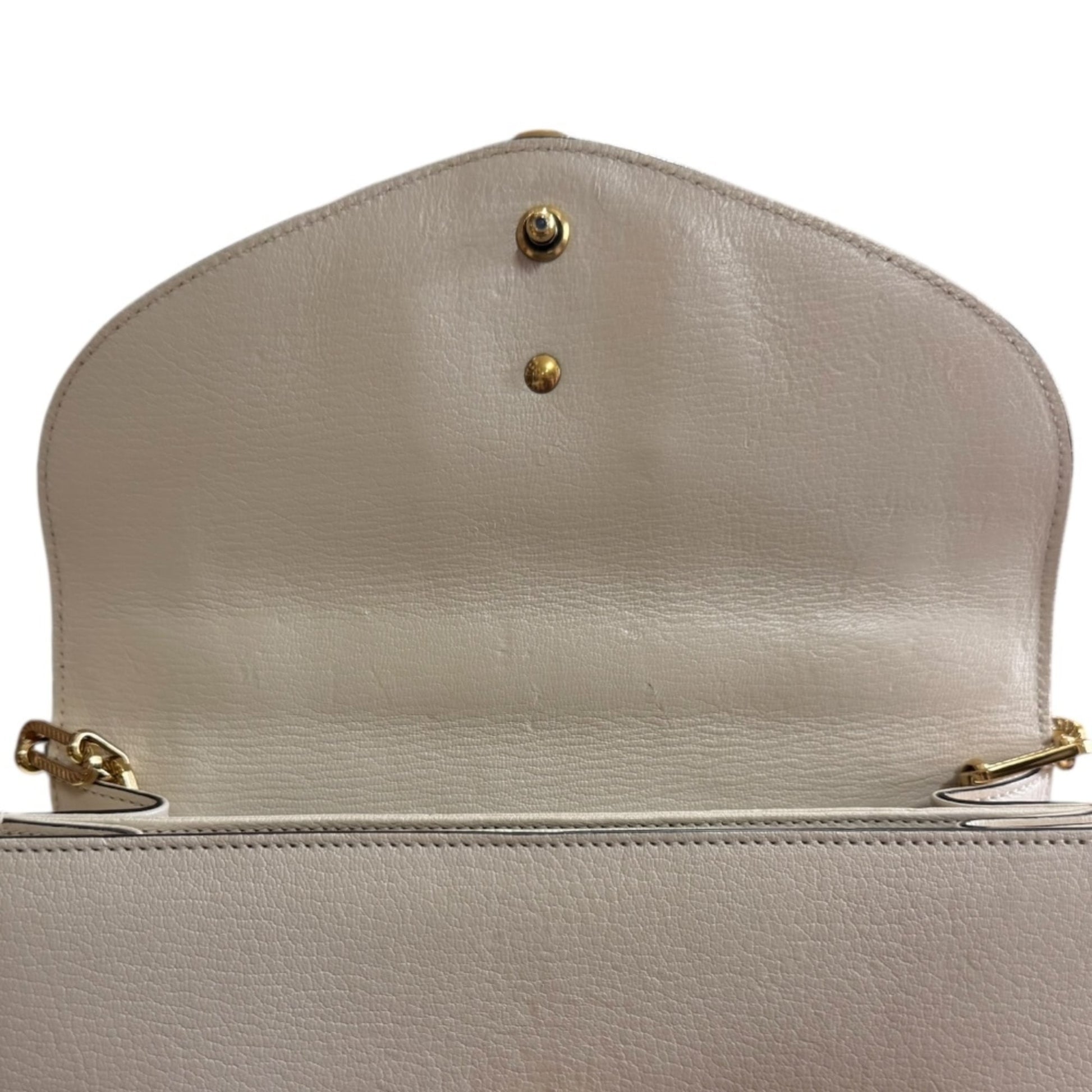 Gucci Beige Red Color Leather Shoulder Bag