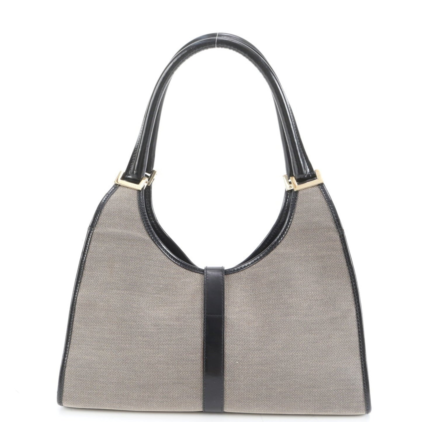 Gucci Beige Leather Canvas Handbag