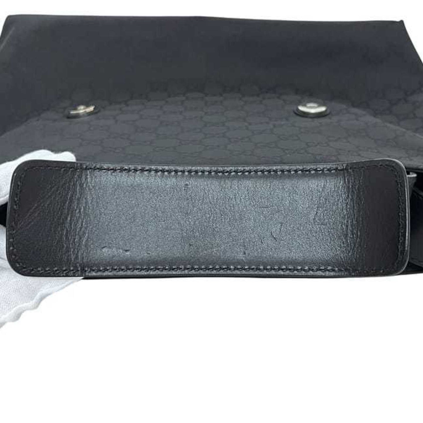 Gucci Black Nylon Leather Shoulder Bag