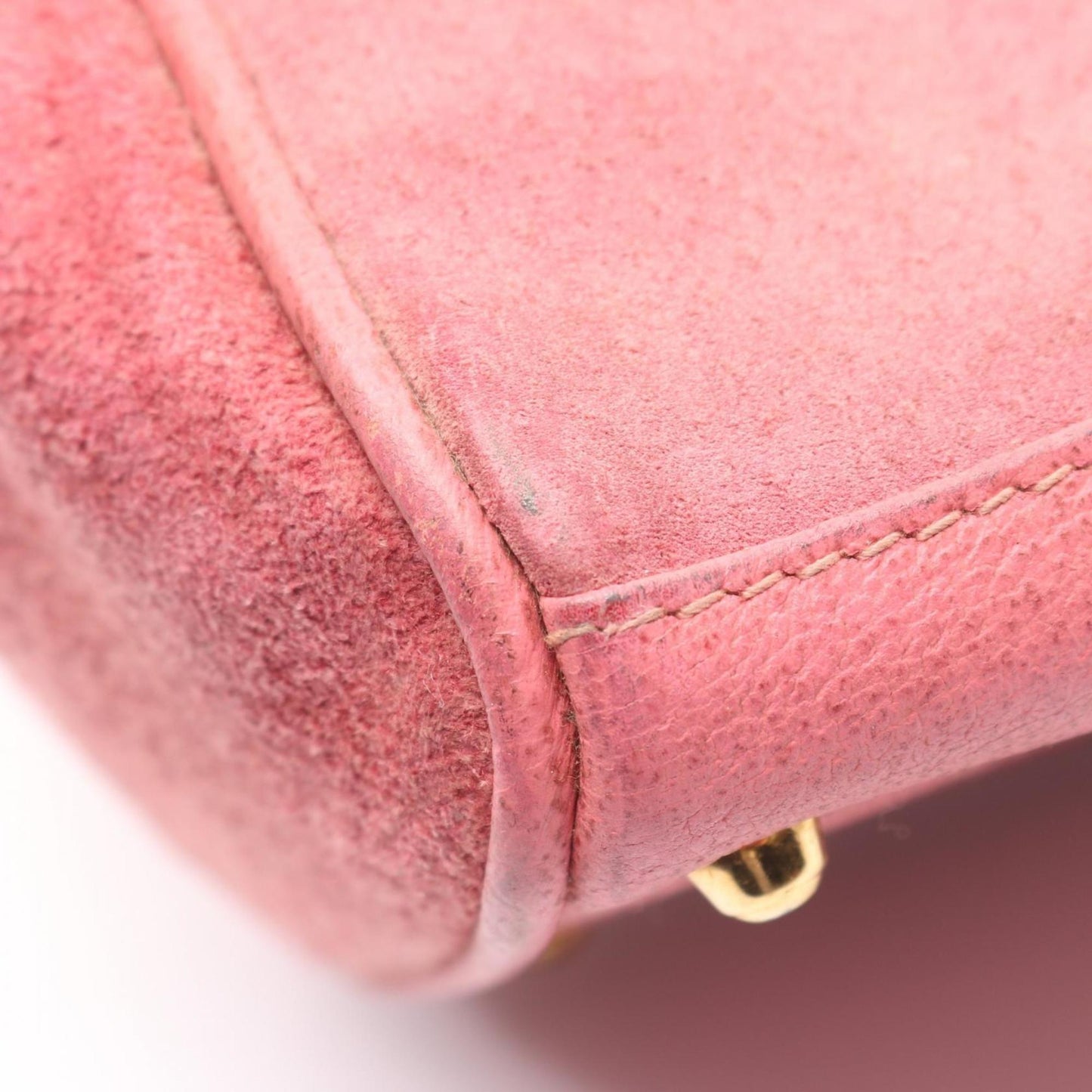 Gucci Pink Suede Leather Handbag