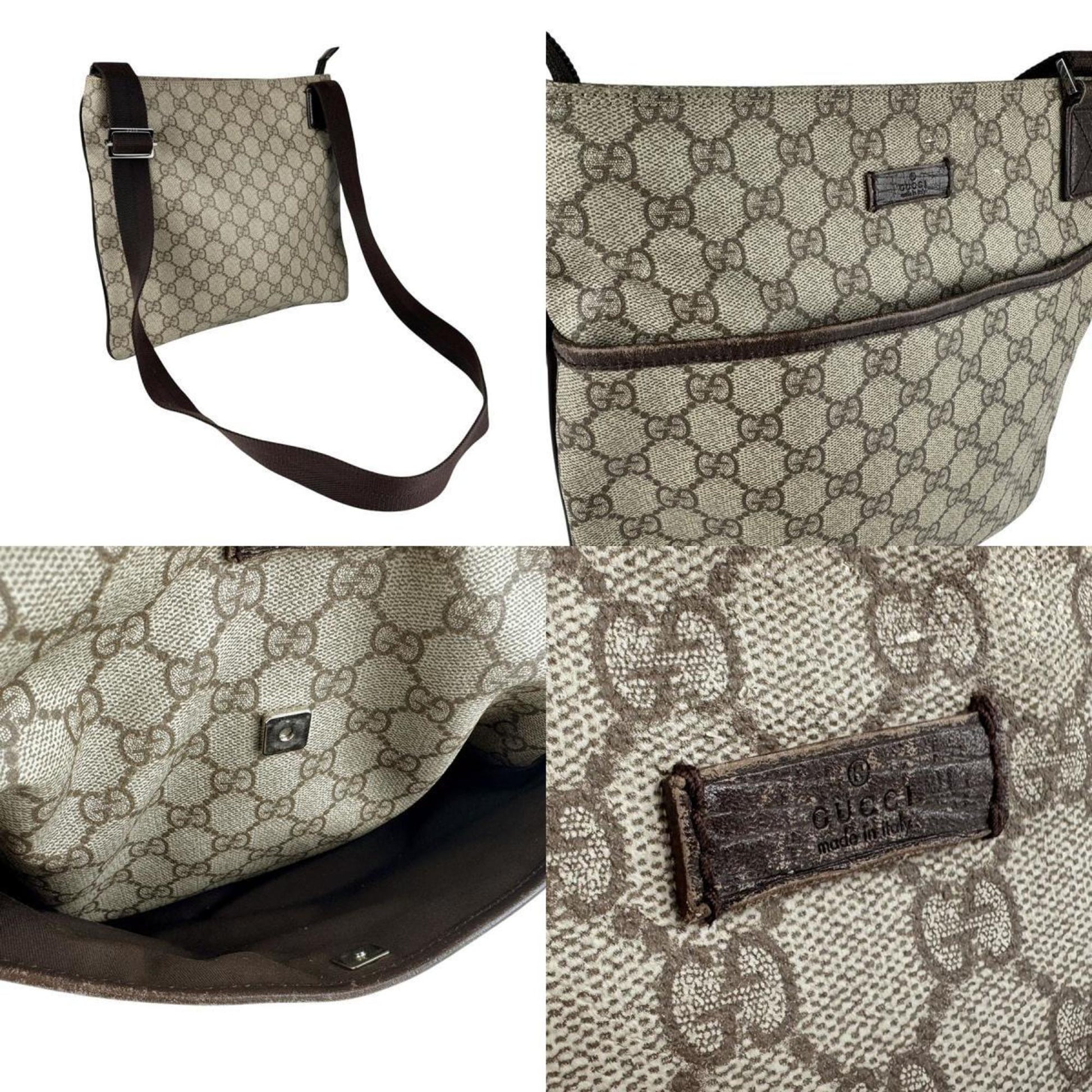 Gucci Brown Gg Supreme Shoulder Bag