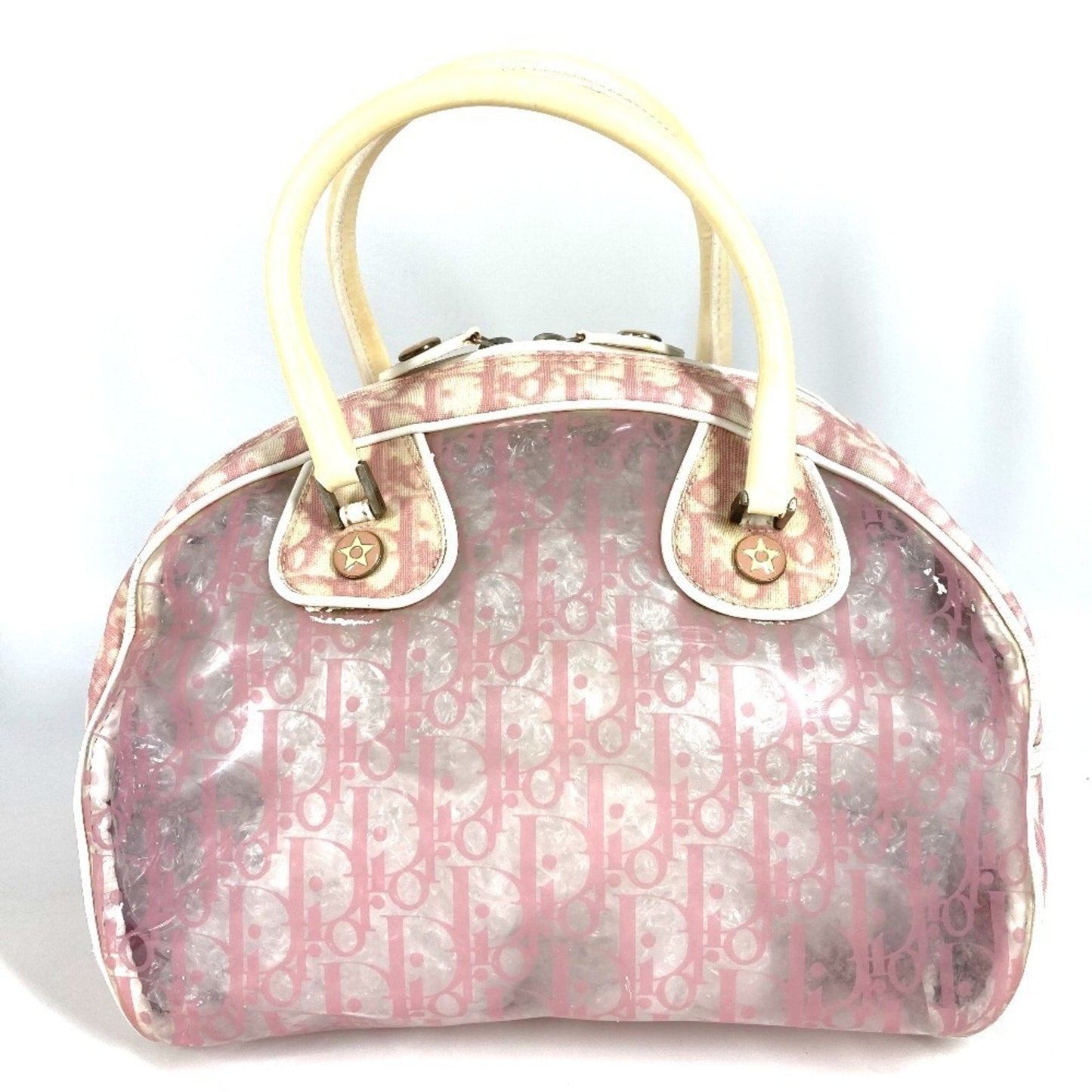 Dior Handbag Christian Trotter Boston Bag Tote Bag Pink Yellow Multicolor