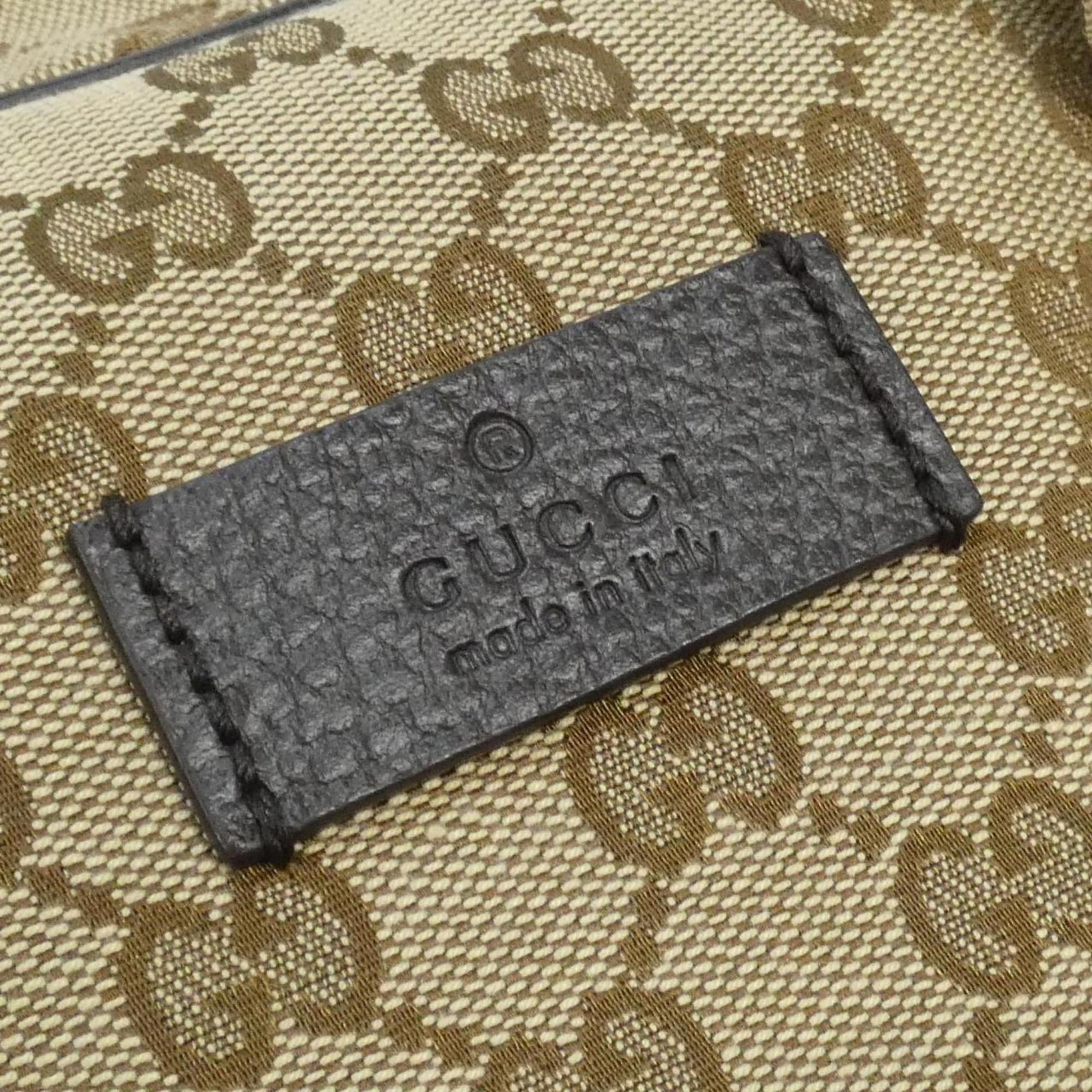 Gucci Beige Brown Gg Canvas Boston Bag