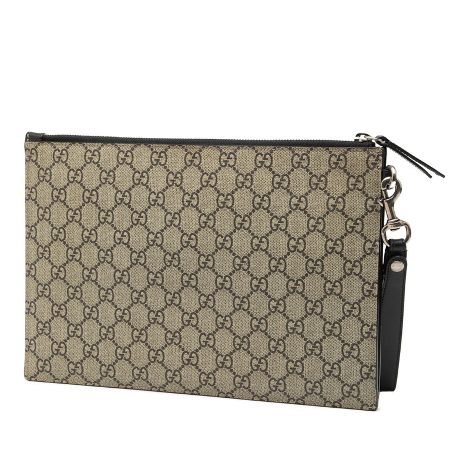 Gucci Beige Black Multi-Color Pvc Leather Clutch Bag