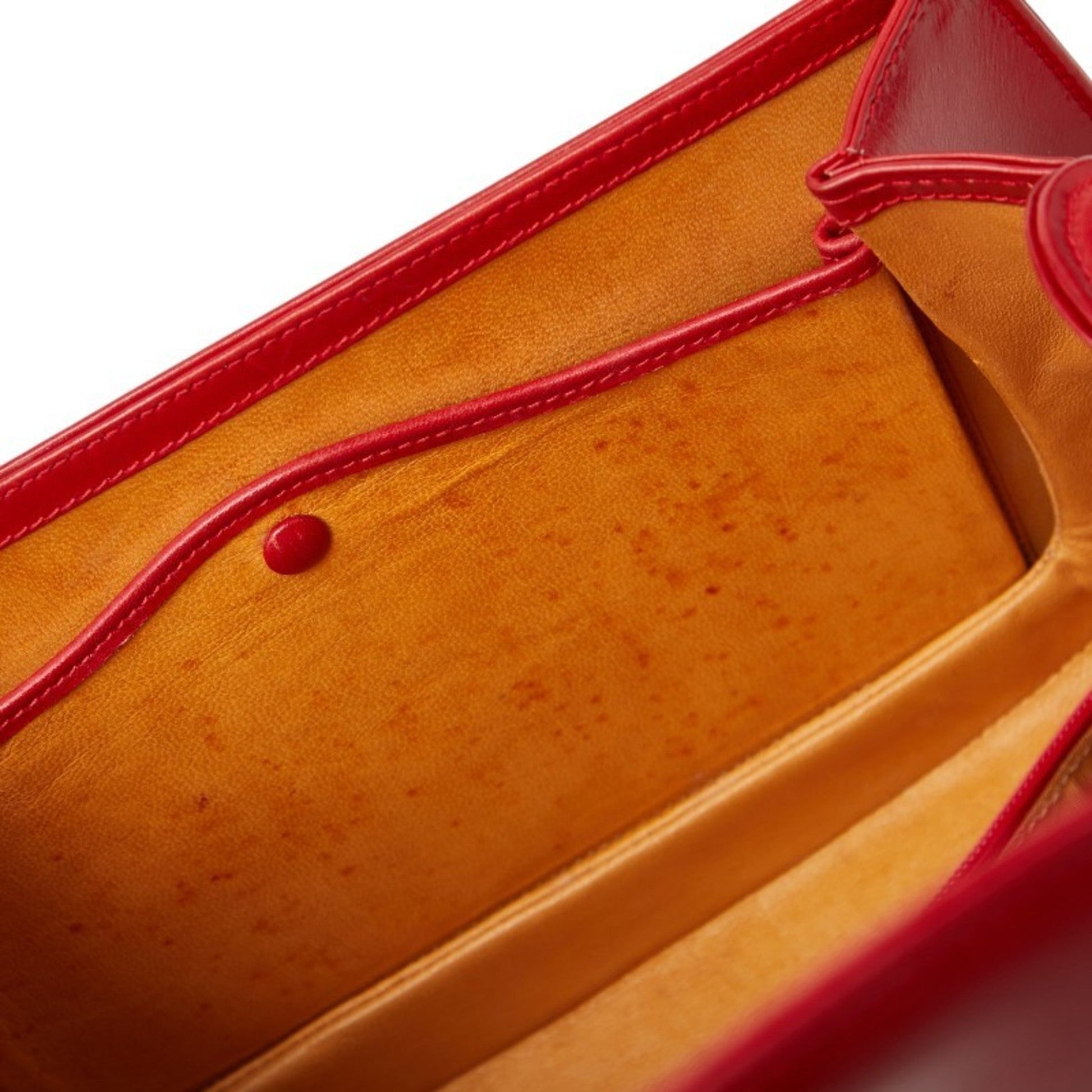 Gucci Bamboo Red Color Leather Handbag Shoulder Bag