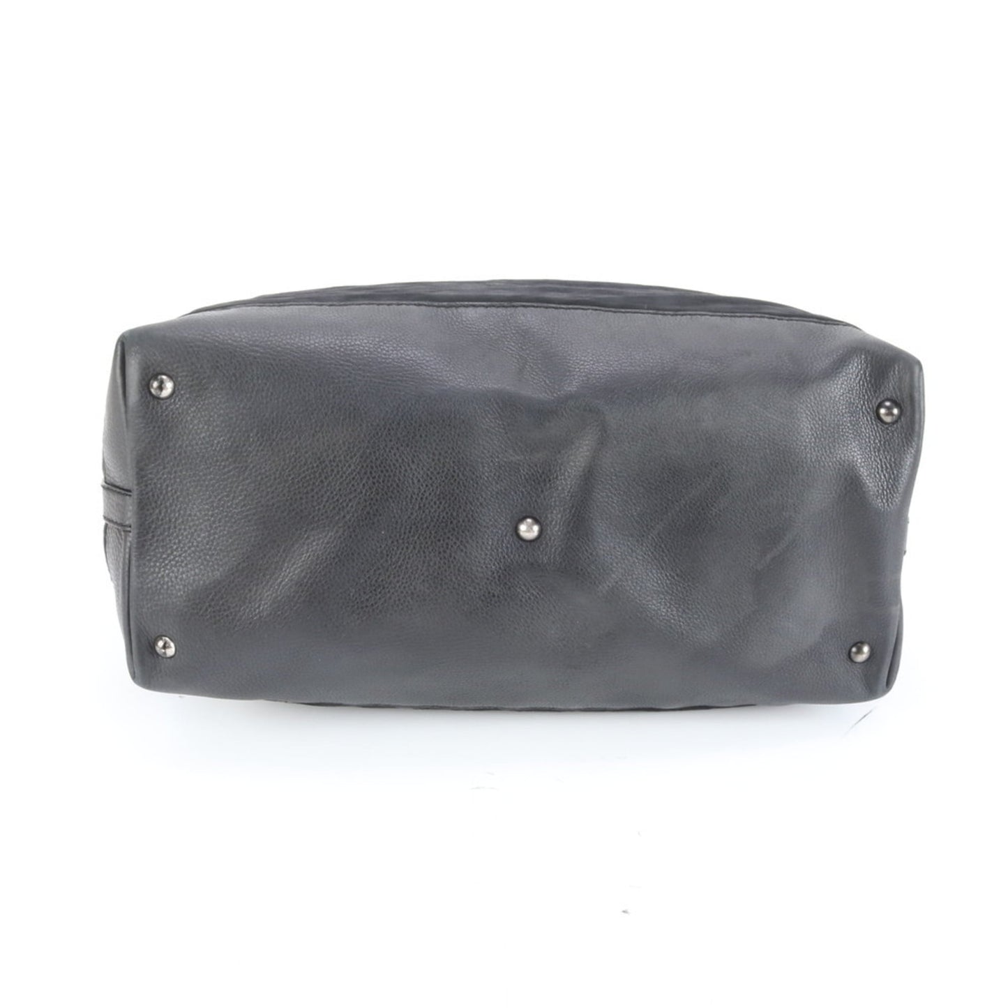 Gucci Black Leather Nylon Tote Bag