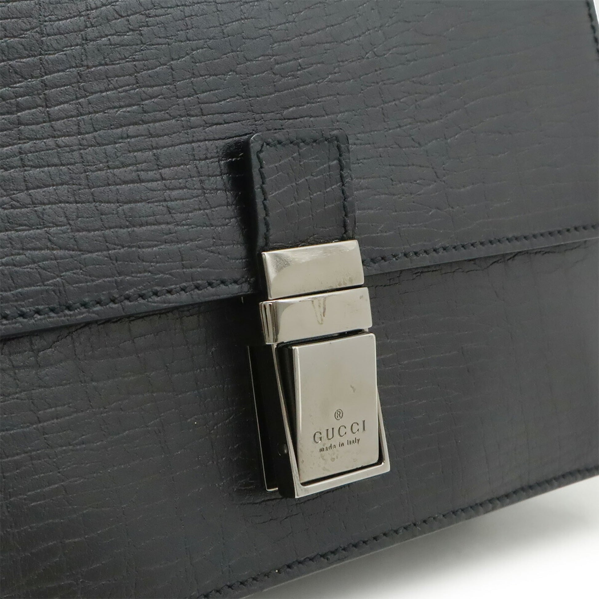 Gucci Black Leather Clutch Bag