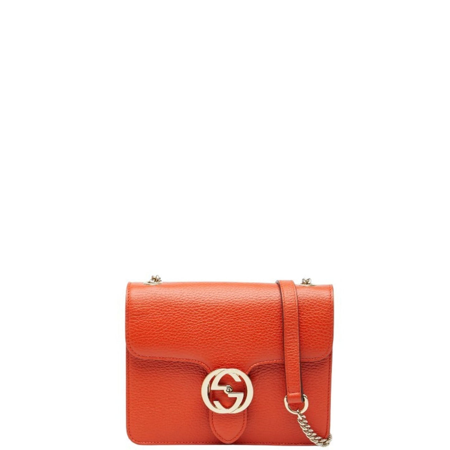 Gucci Orange Leather Shoulder Bag