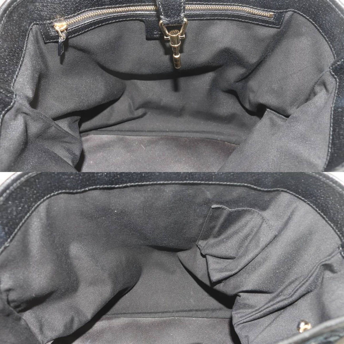Gucci Black Leather Tote Bag