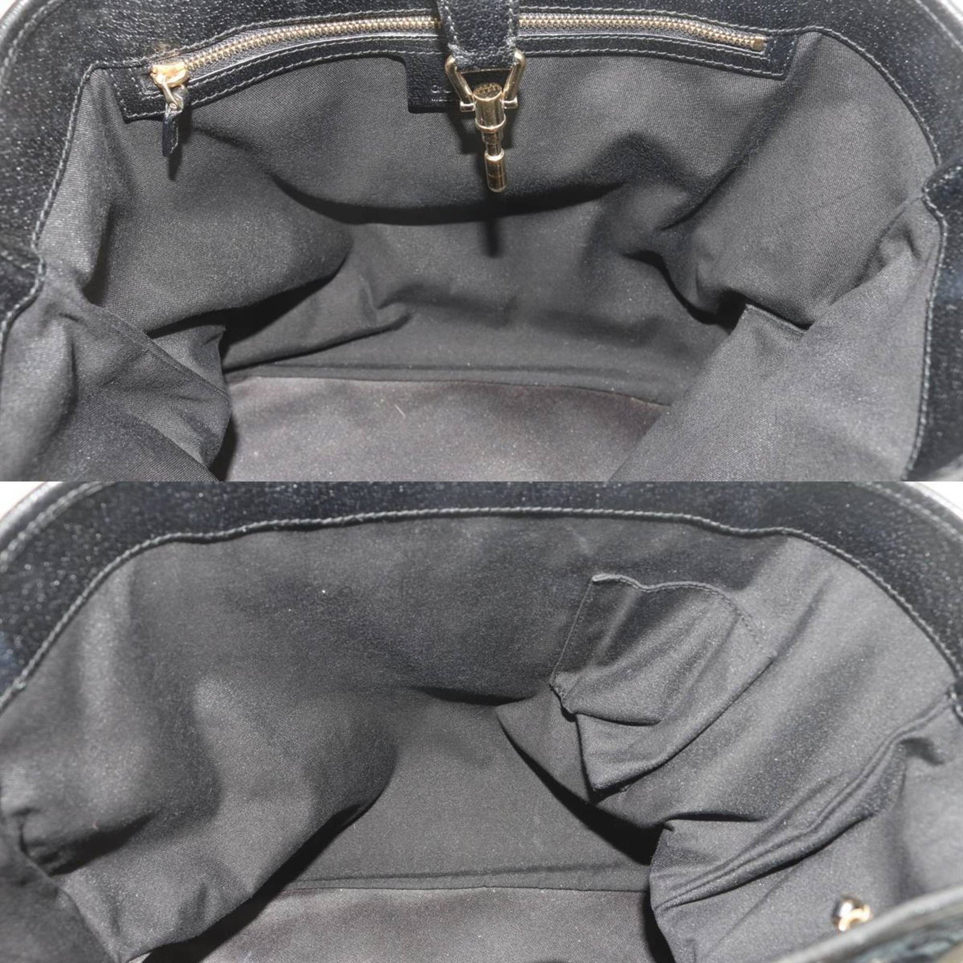 Gucci Black Leather Tote Bag