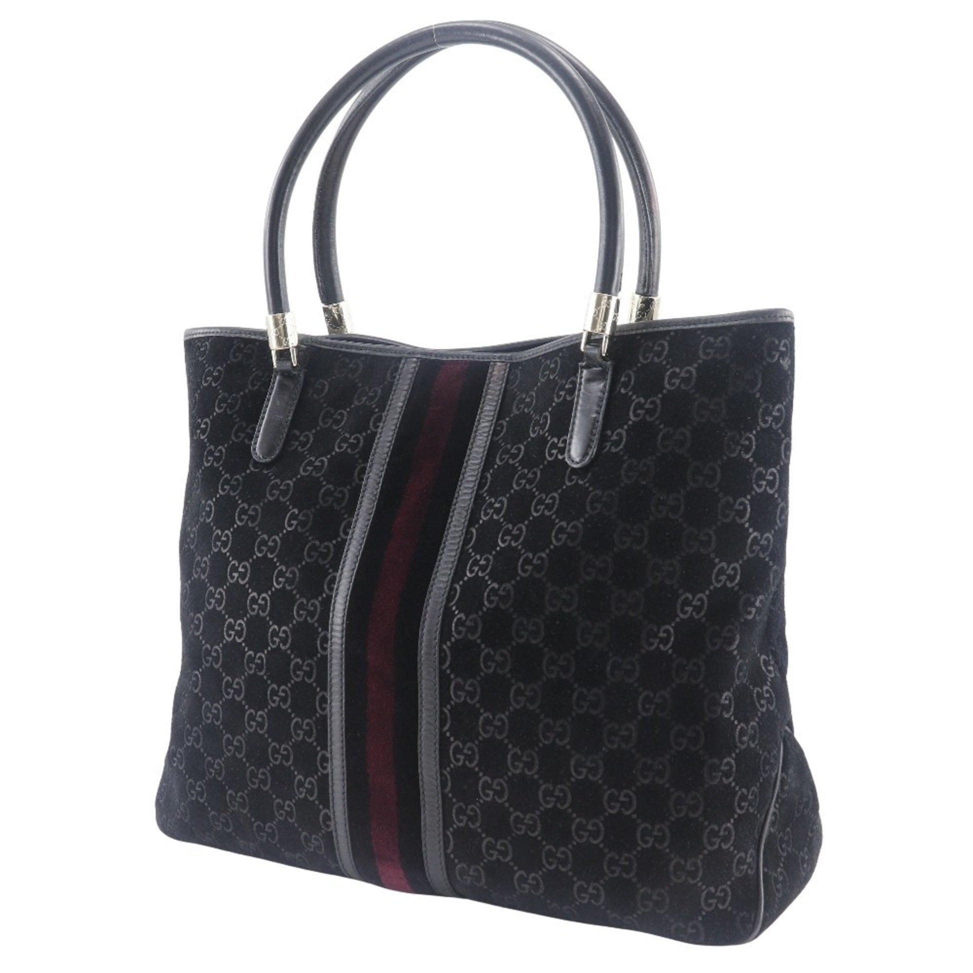 Gucci Black Suede Tote Bag