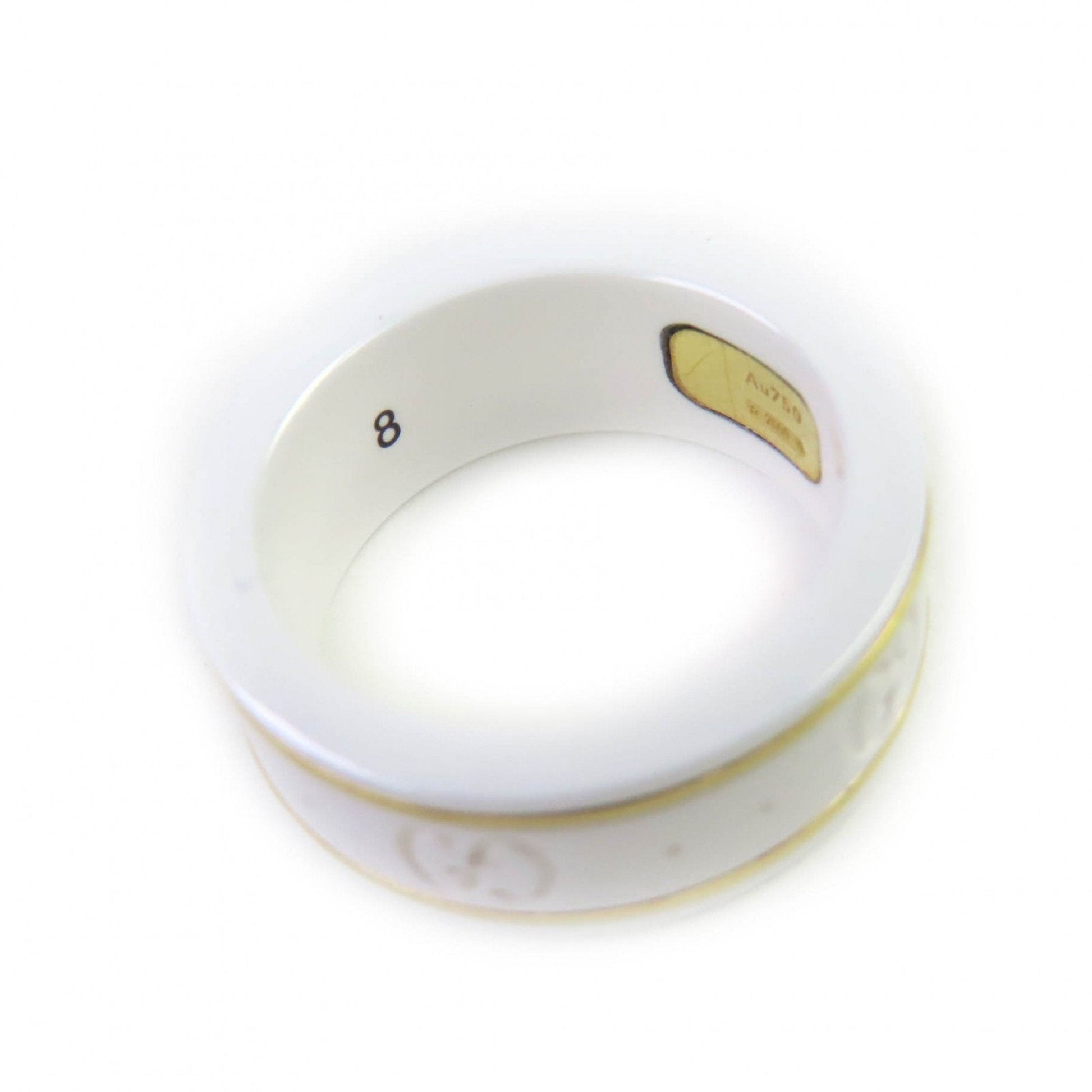 Gucci White Ceramic Band Ring