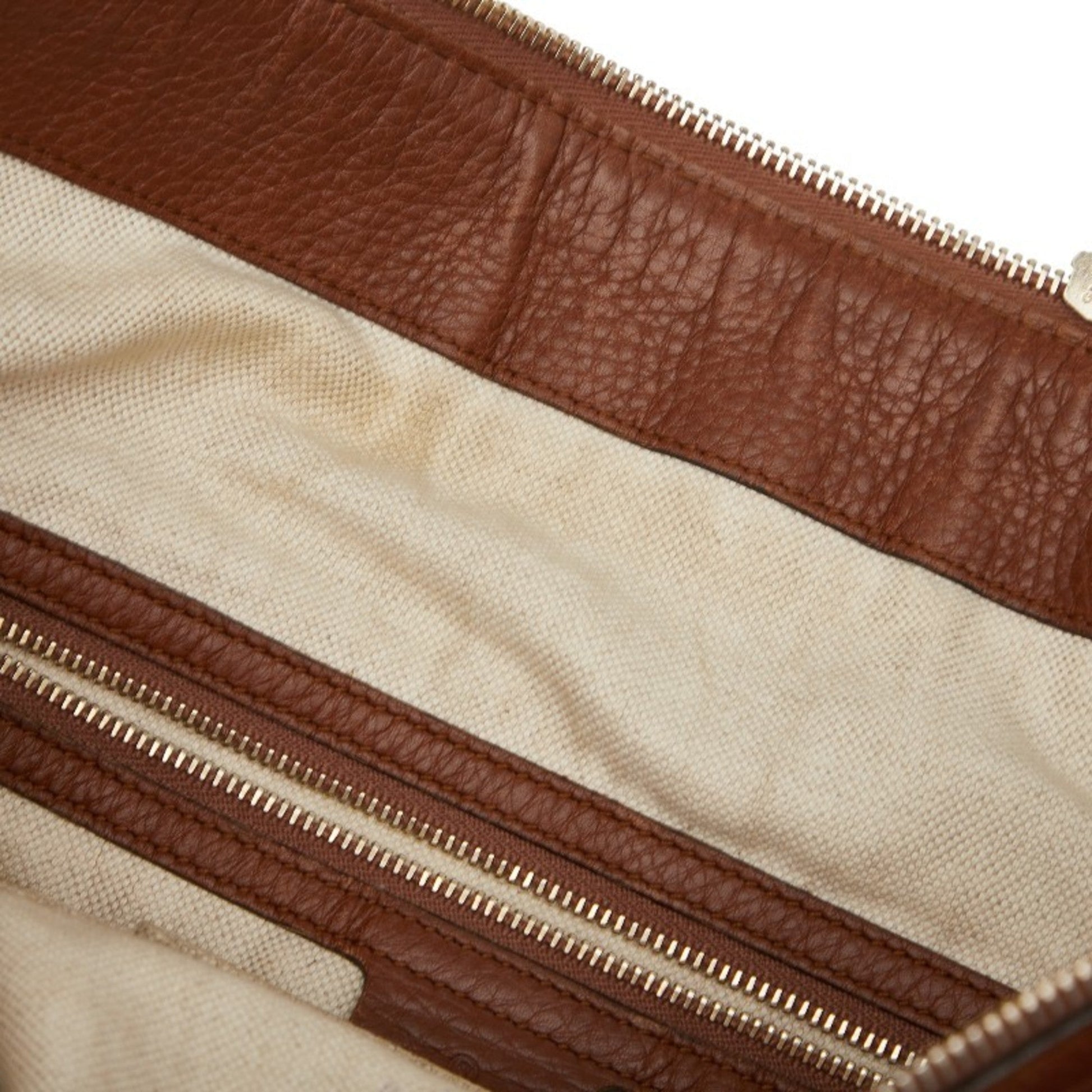 Gucci Brown Leather Shoulder Bag