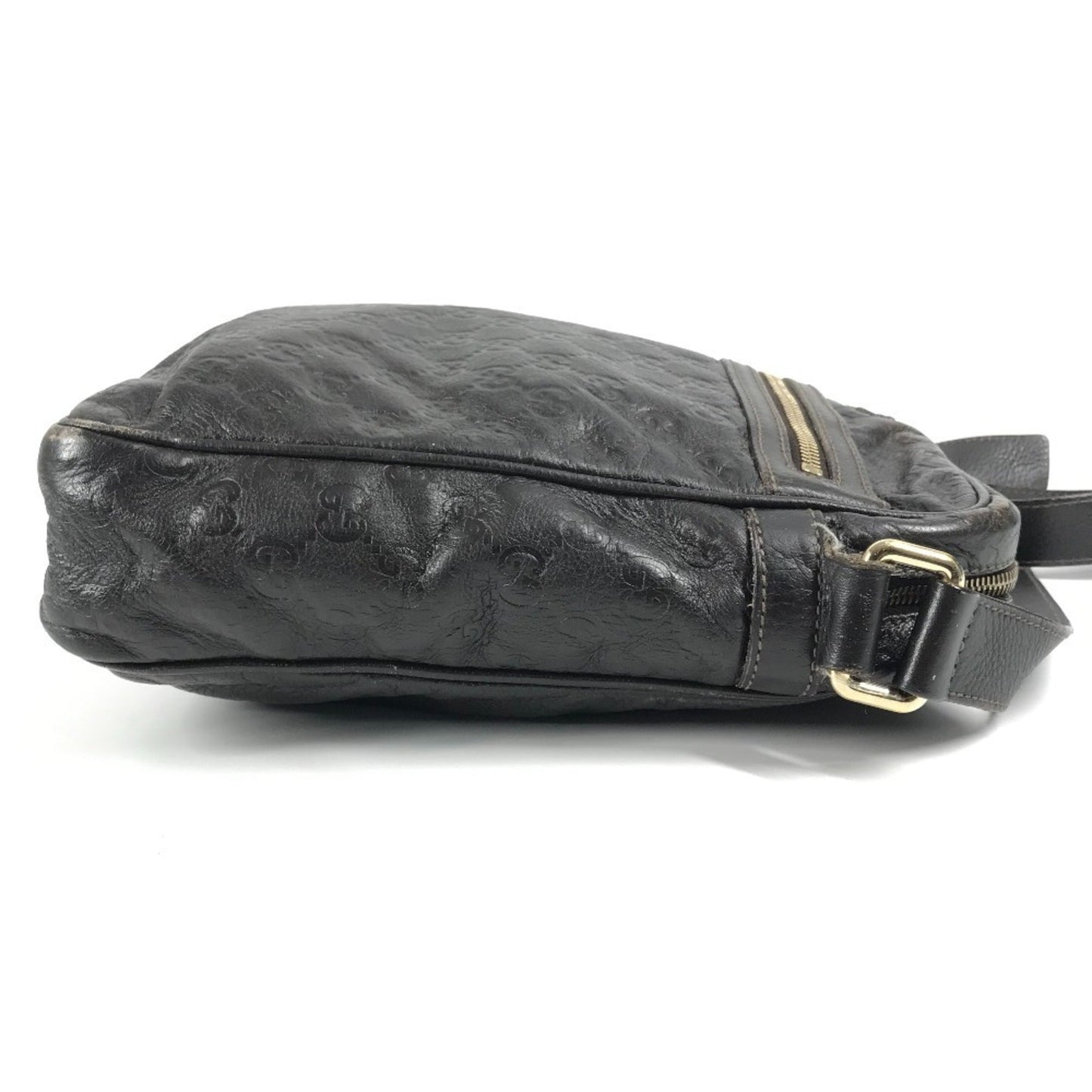 Gucci Brown Leather Pochette Shoulder Bag