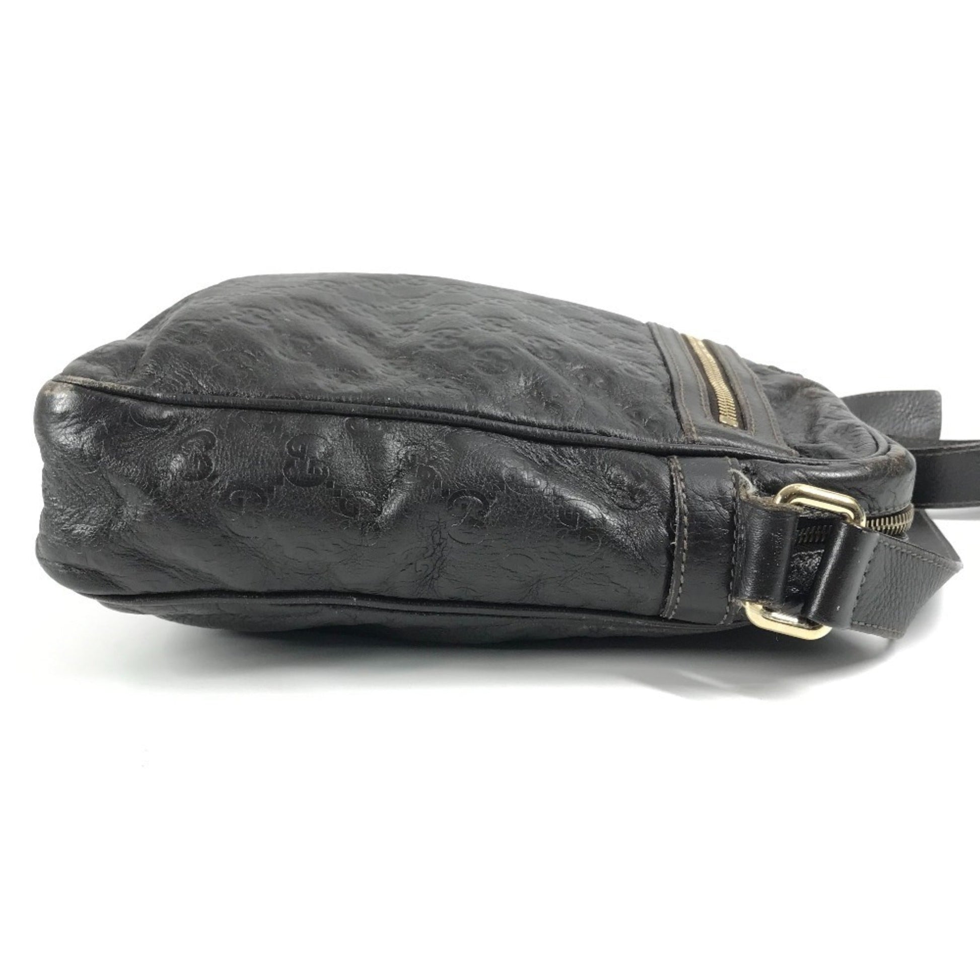 Gucci Brown Leather Pochette Shoulder Bag