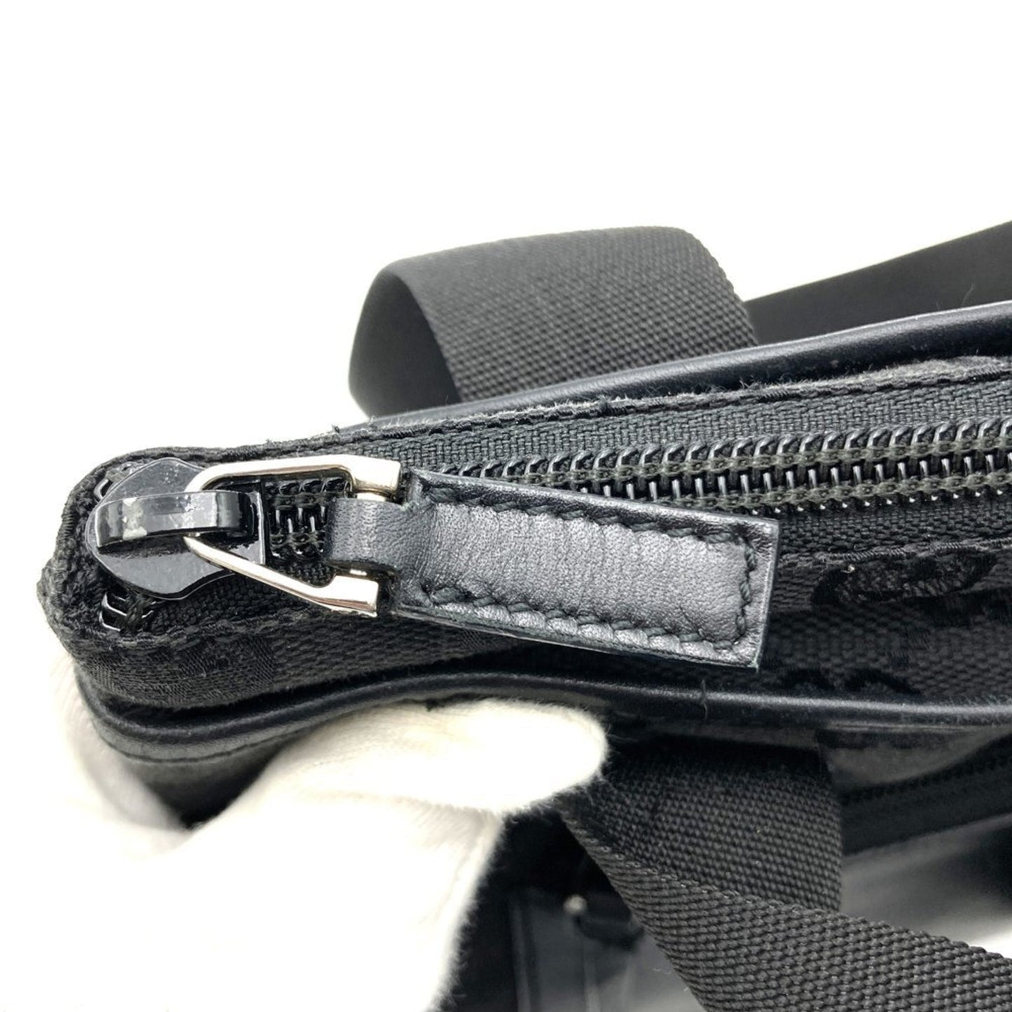 Gucci Black Gg Canvas Tote Bag