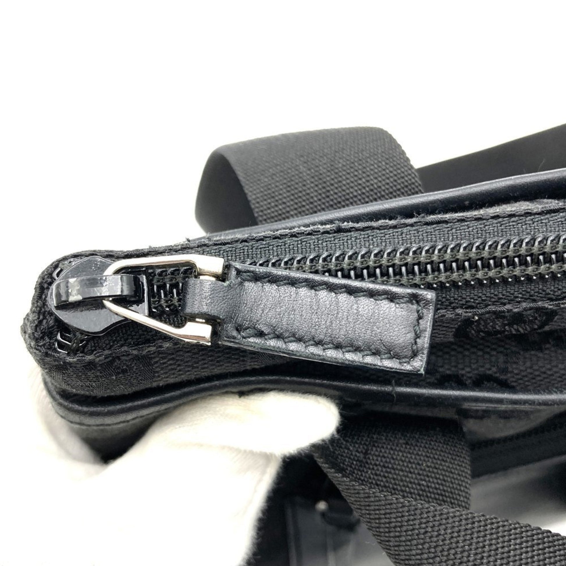 Gucci Black Gg Canvas Tote Bag