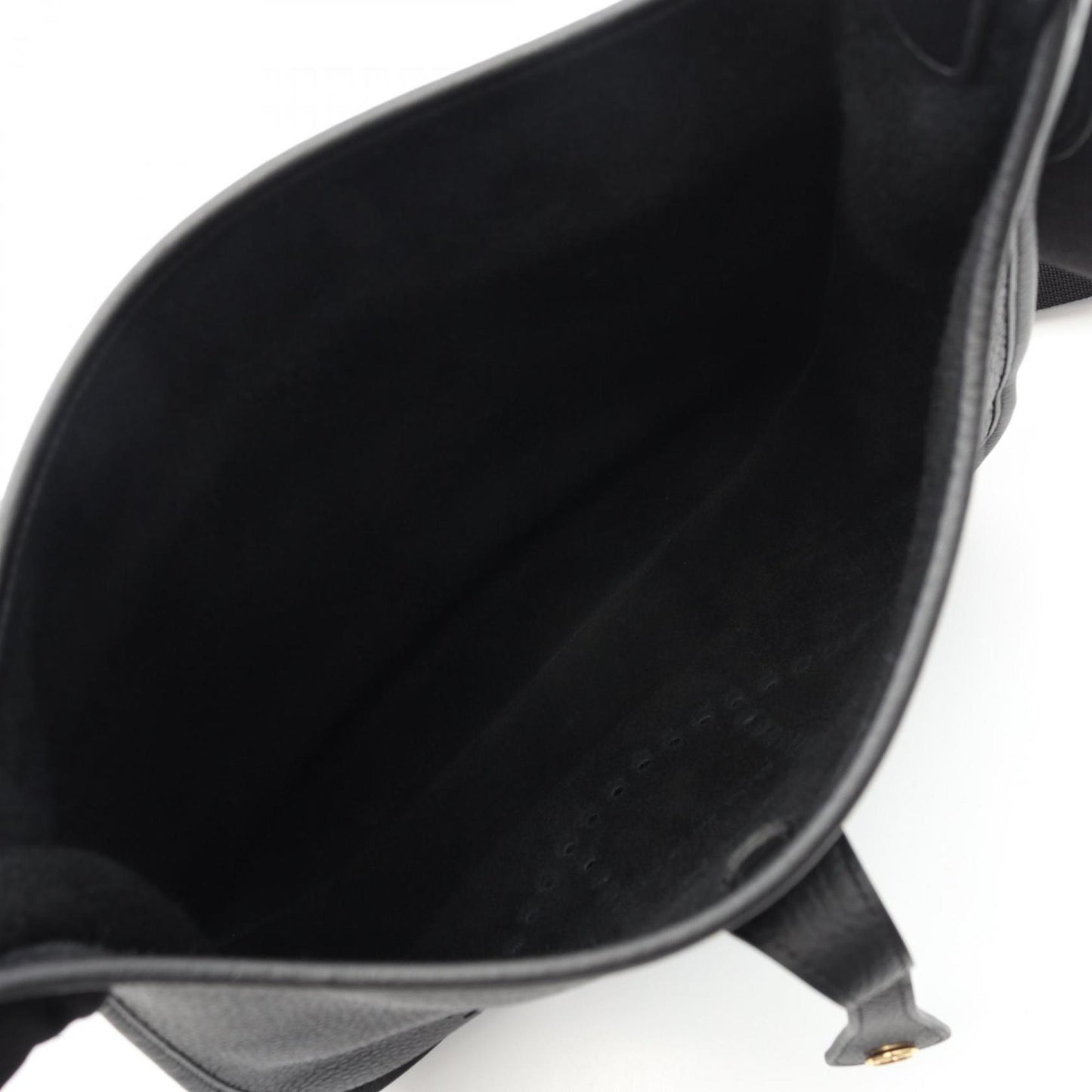 Hermes Evelyne Shoulder Bag Leather Black