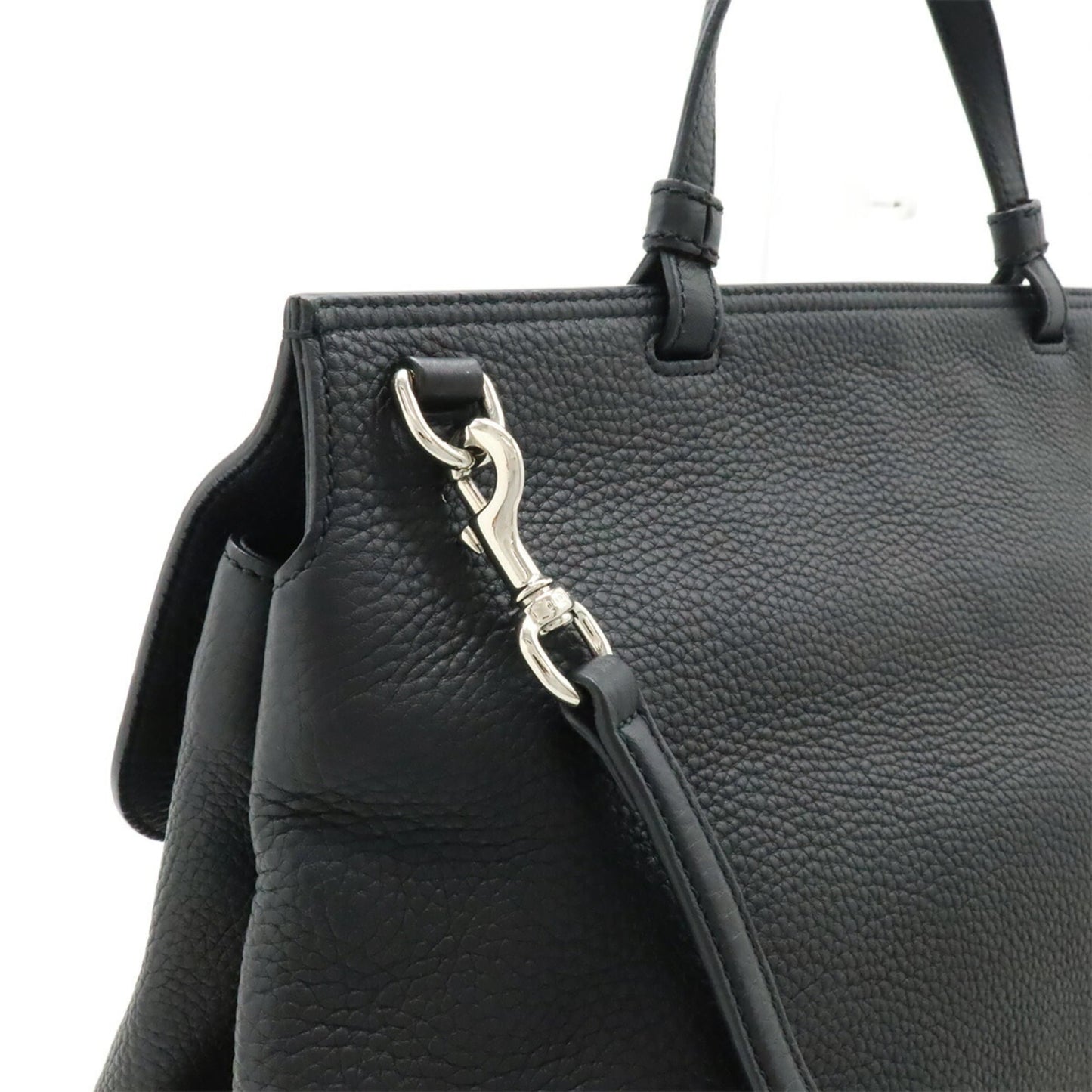 Gucci Black Bamboo Leather Handbag Shoulder Bag