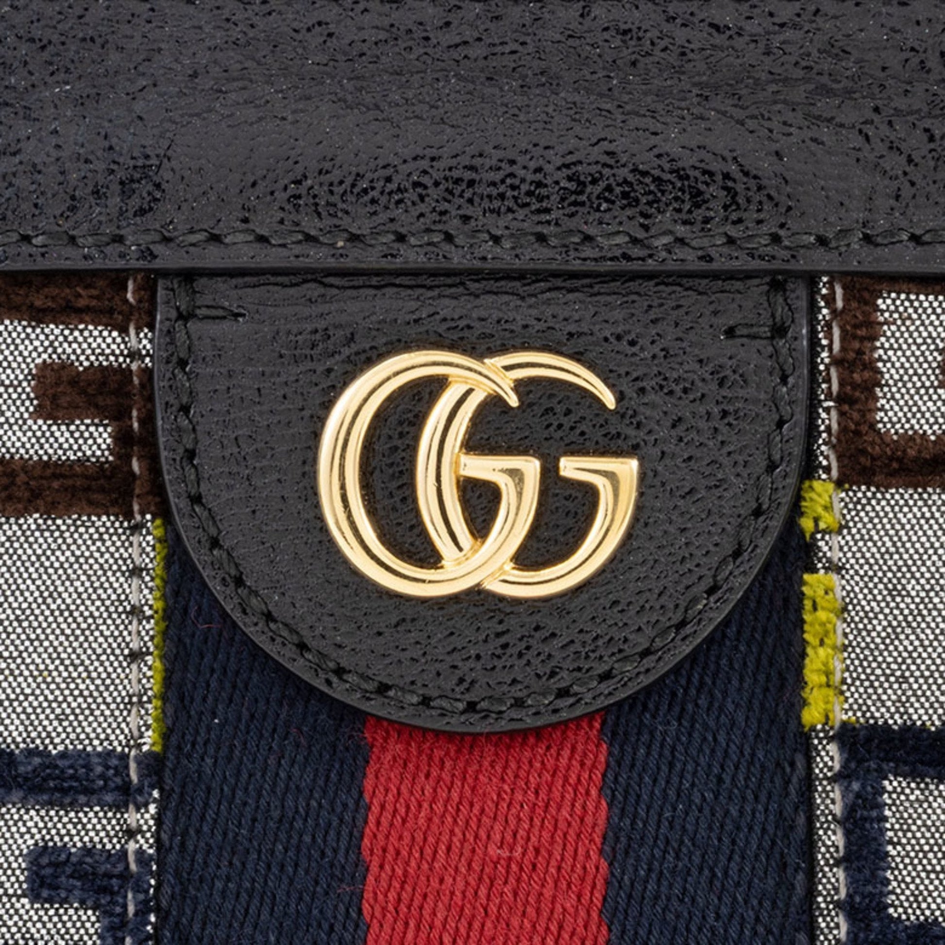 Gucci Multi-Color Canvas Leather Shoulder Bag