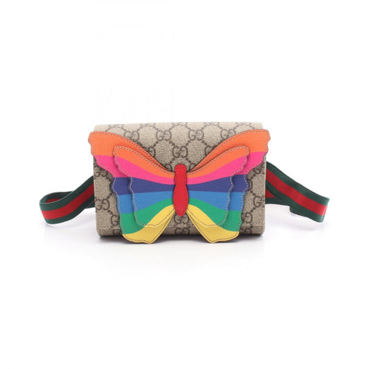 Gucci Beige Multi-Color Pvc Coated Canvas Leather Fanny Pack