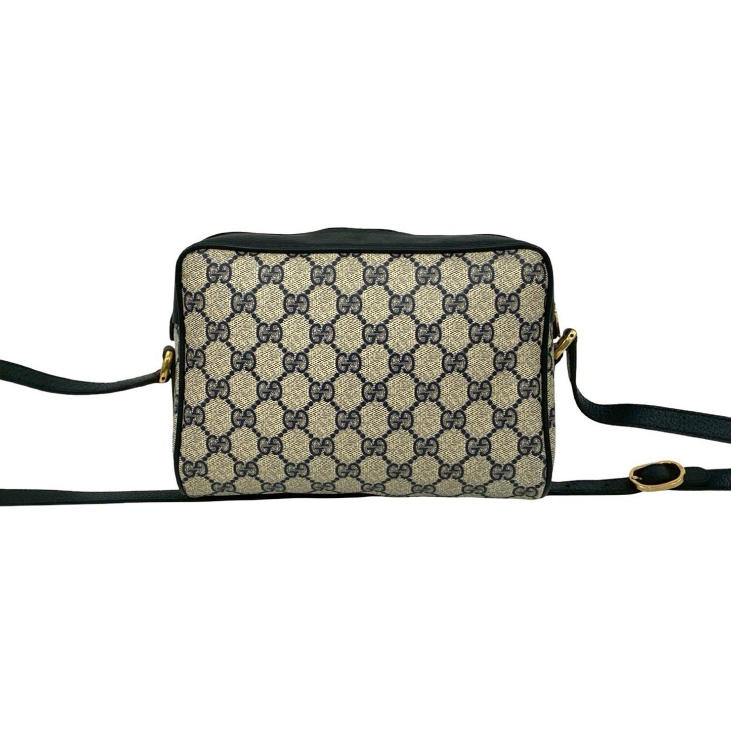 Gucci Navy Red Color Leather Pvc Pochette Shoulder Bag