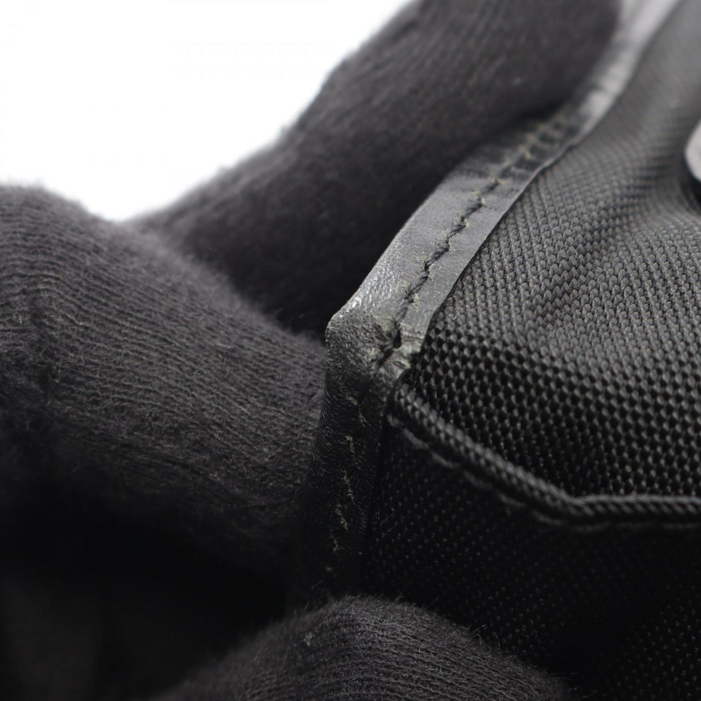 Gucci Black Canvas Leather Shoulder Bag