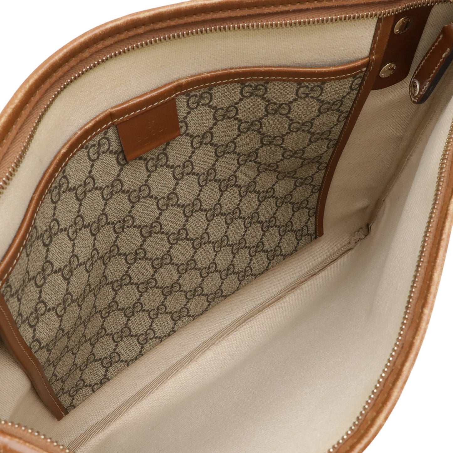 Gucci Beige Brown Brown Khaki Gg Supreme Shoulder Bag