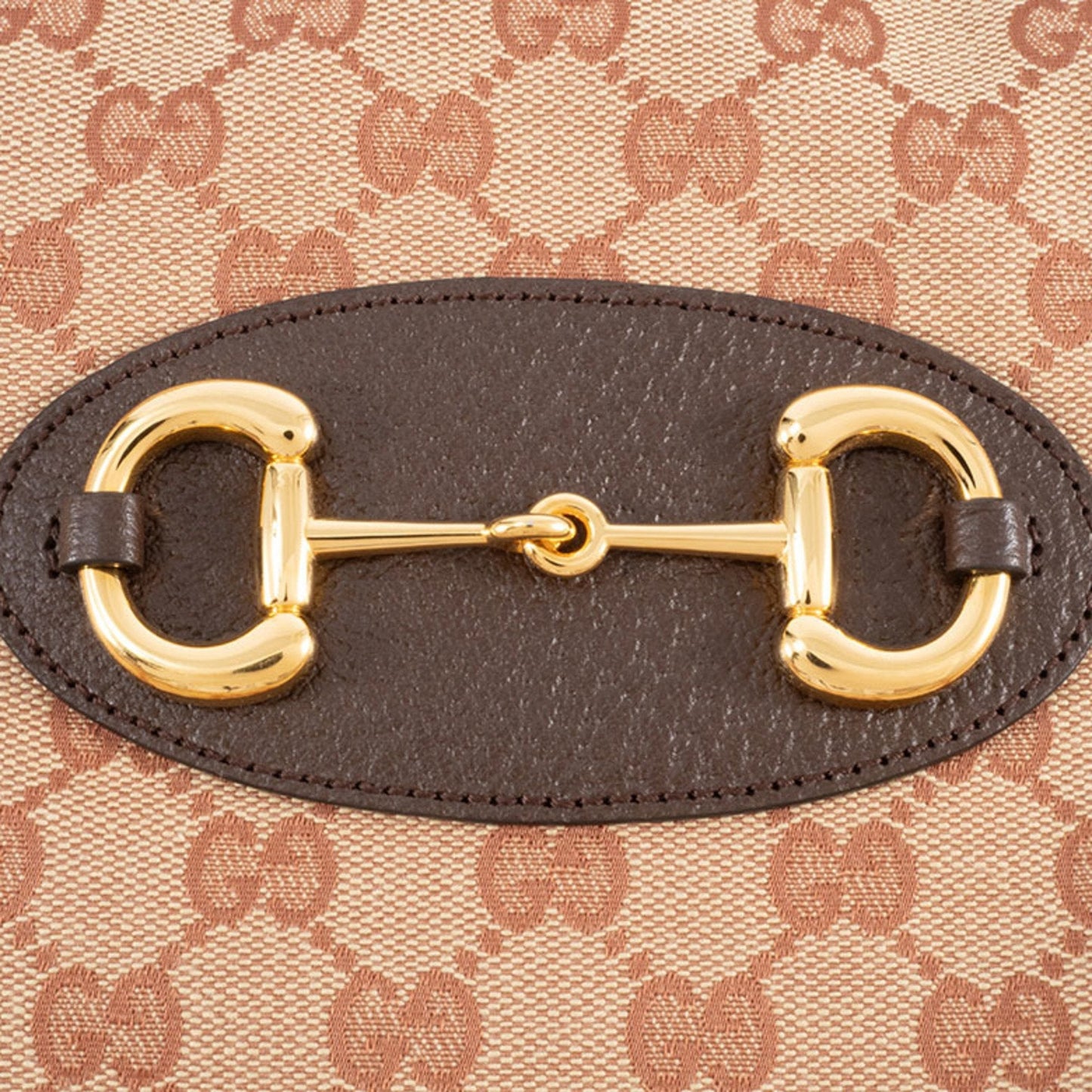 Gucci Beige Brown Gg Canvas Leather Shoulder Bag