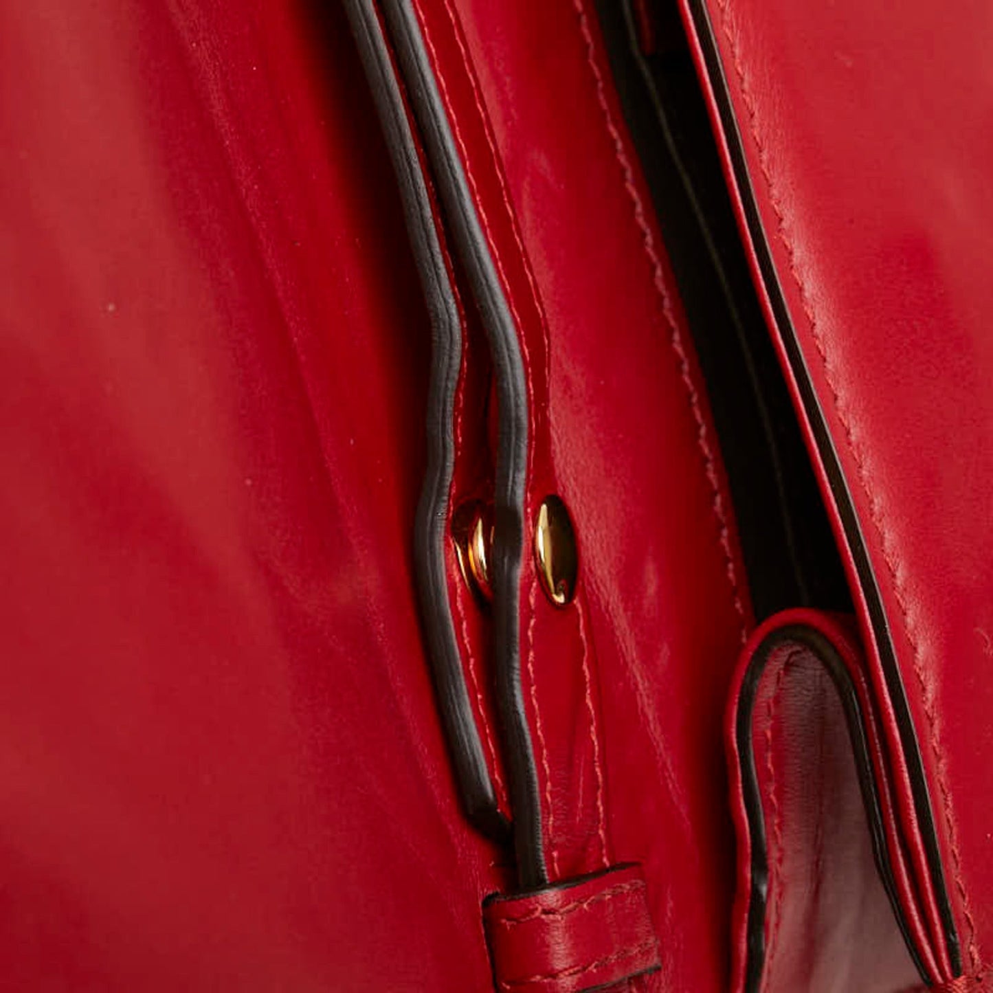 Gucci Red Color Leather Handbag Shoulder Bag