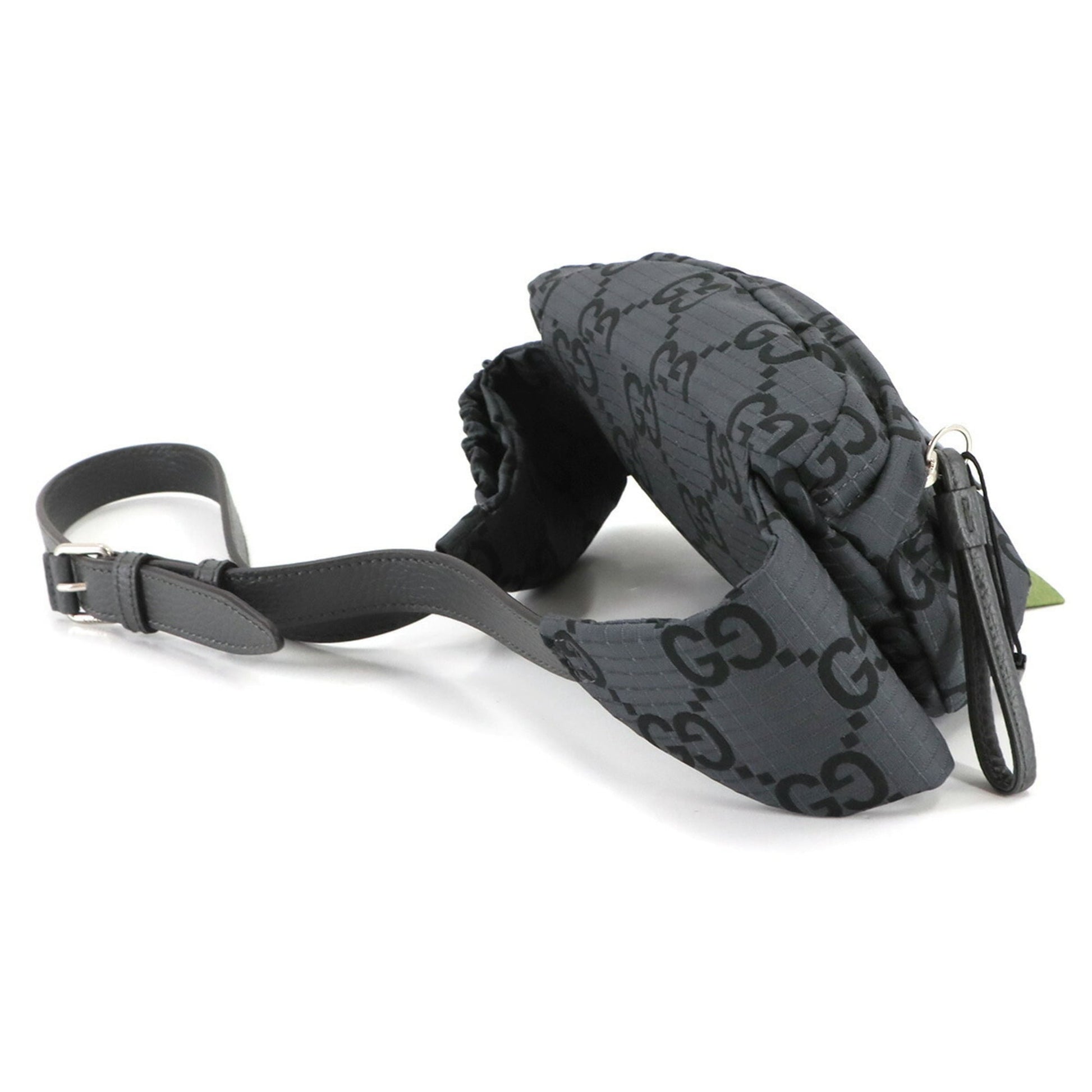 Gucci Gray Polyester Leather Fanny Pack Sling Bag