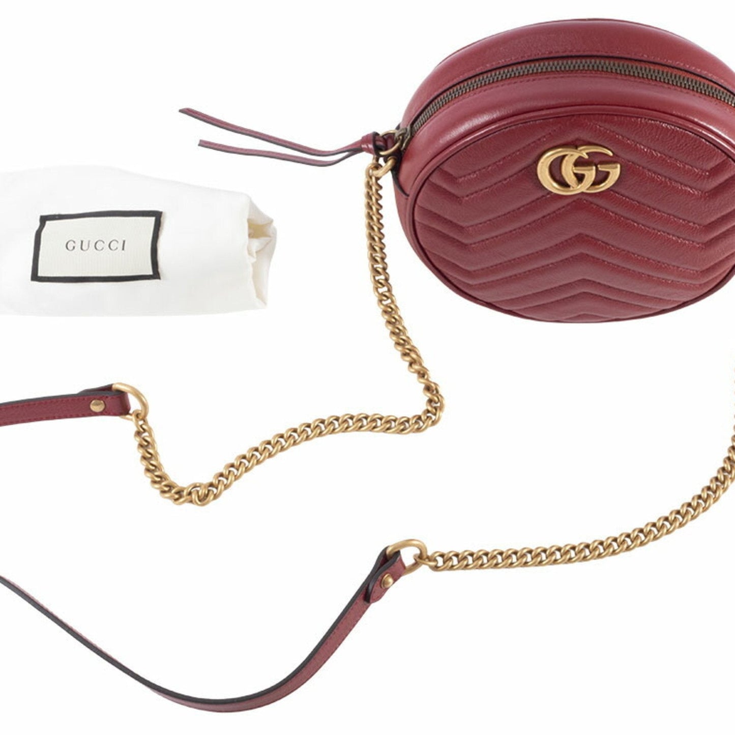 Gucci Red Color Leather Shoulder Bag