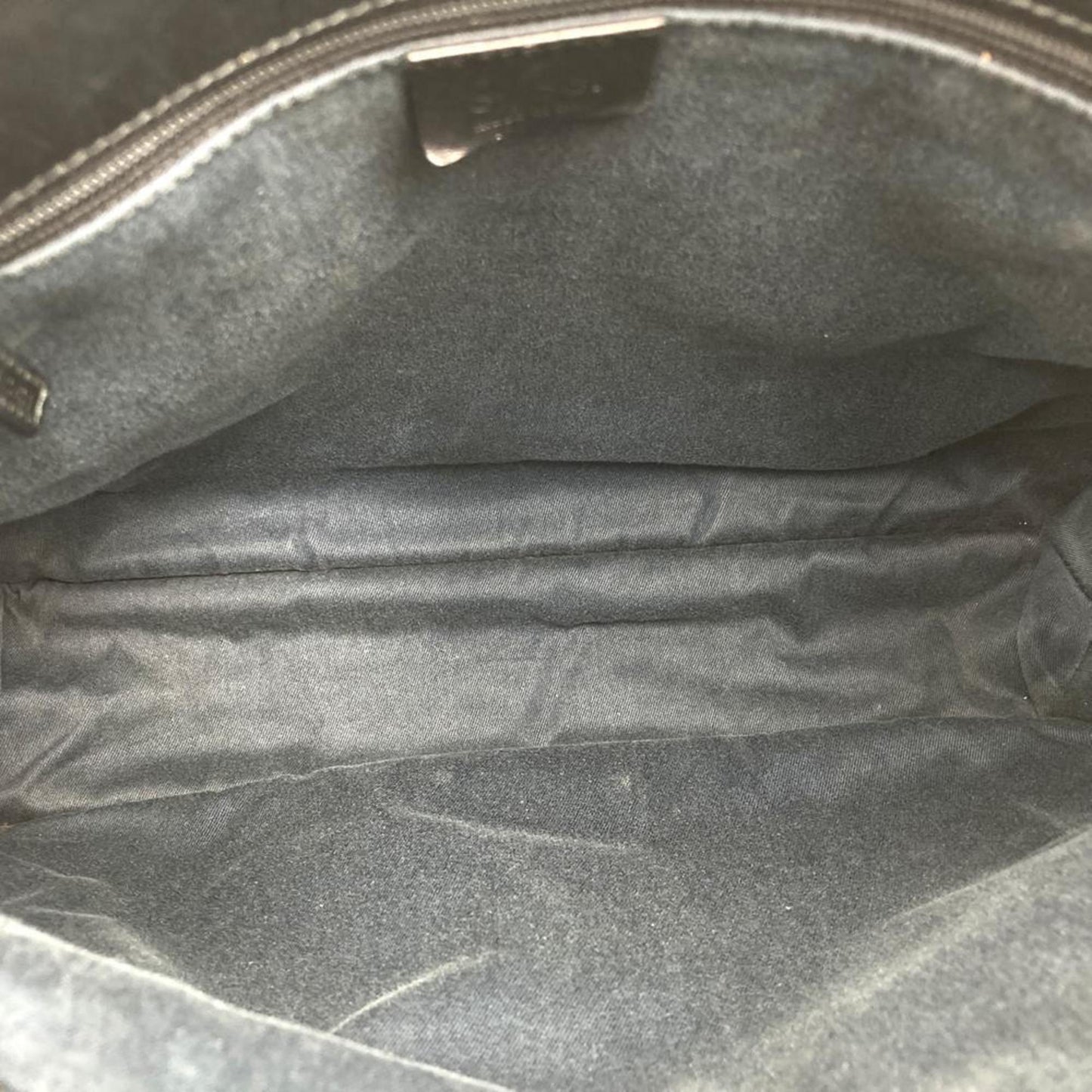 Gucci Black Denim Leather Shoulder Bag