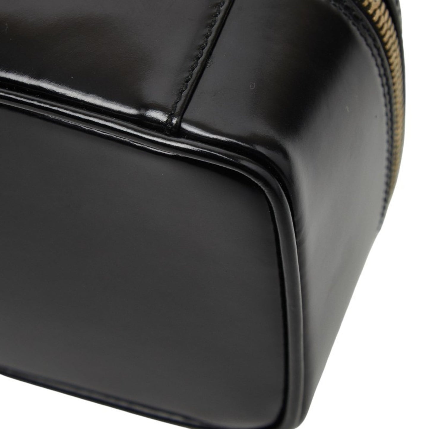 Gucci Black Leather Handbag Vanity Bag