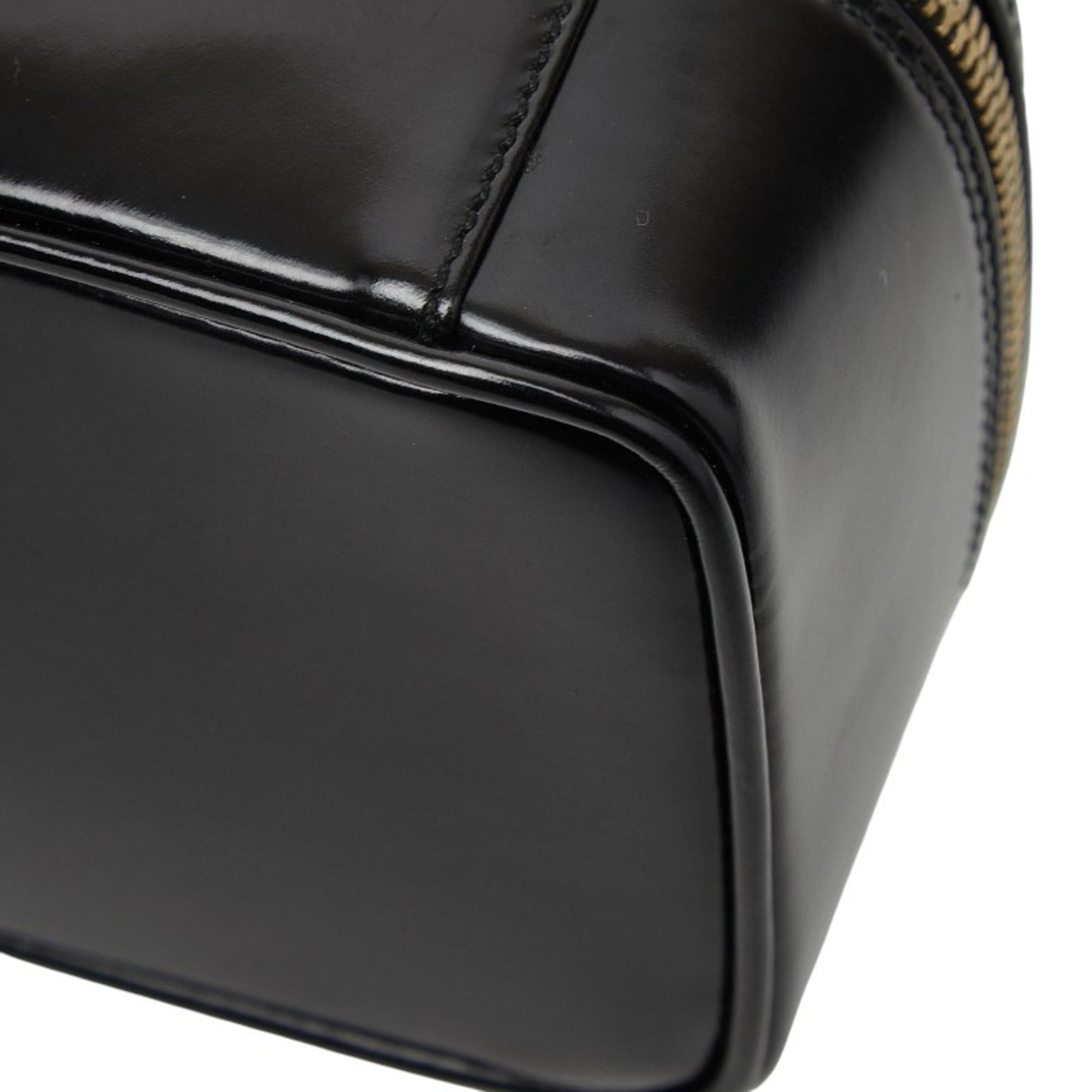 Gucci Black Leather Handbag Vanity Bag