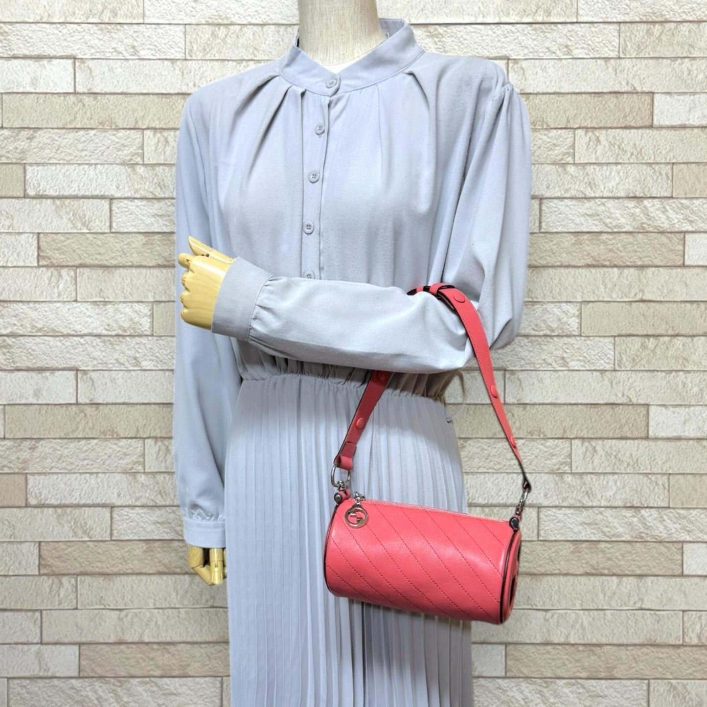 Gucci Pink Leather Shoulder Bag