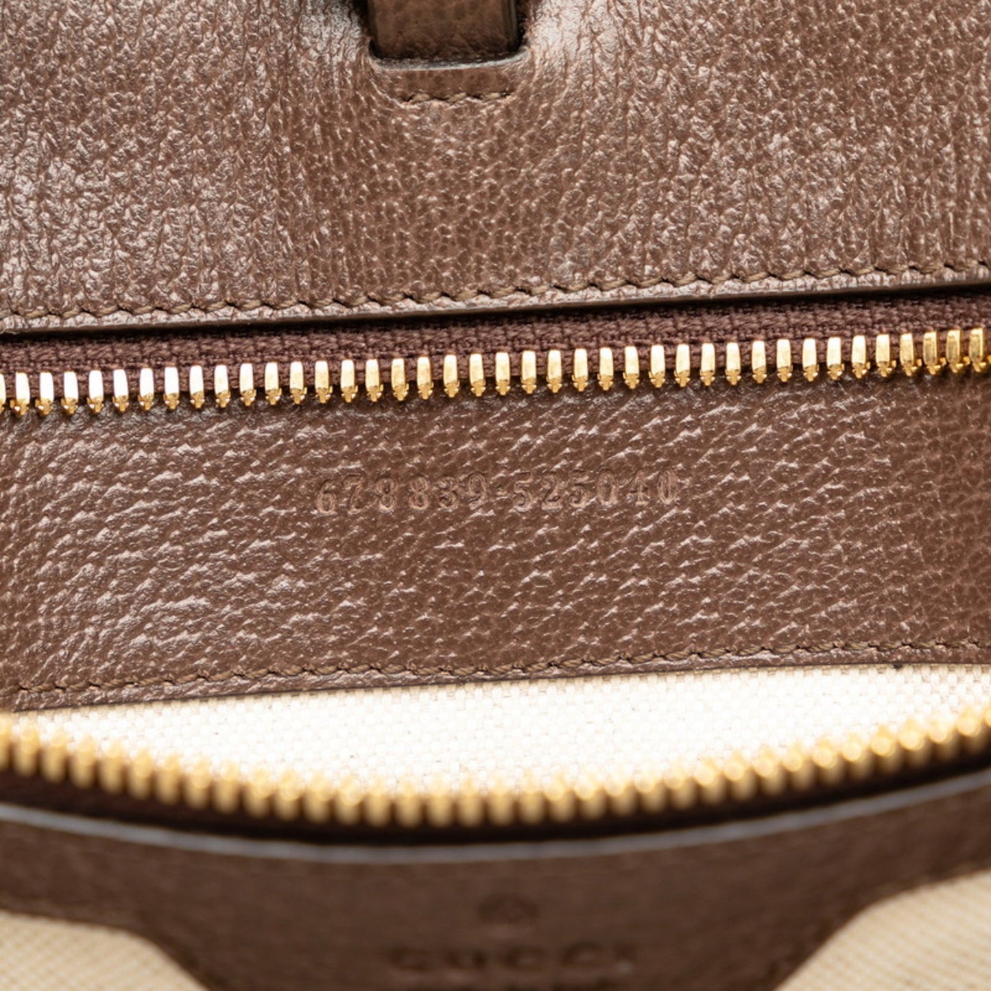 Gucci Beige Multi-Color Canvas Leather Shoulder Bag Tote Bag