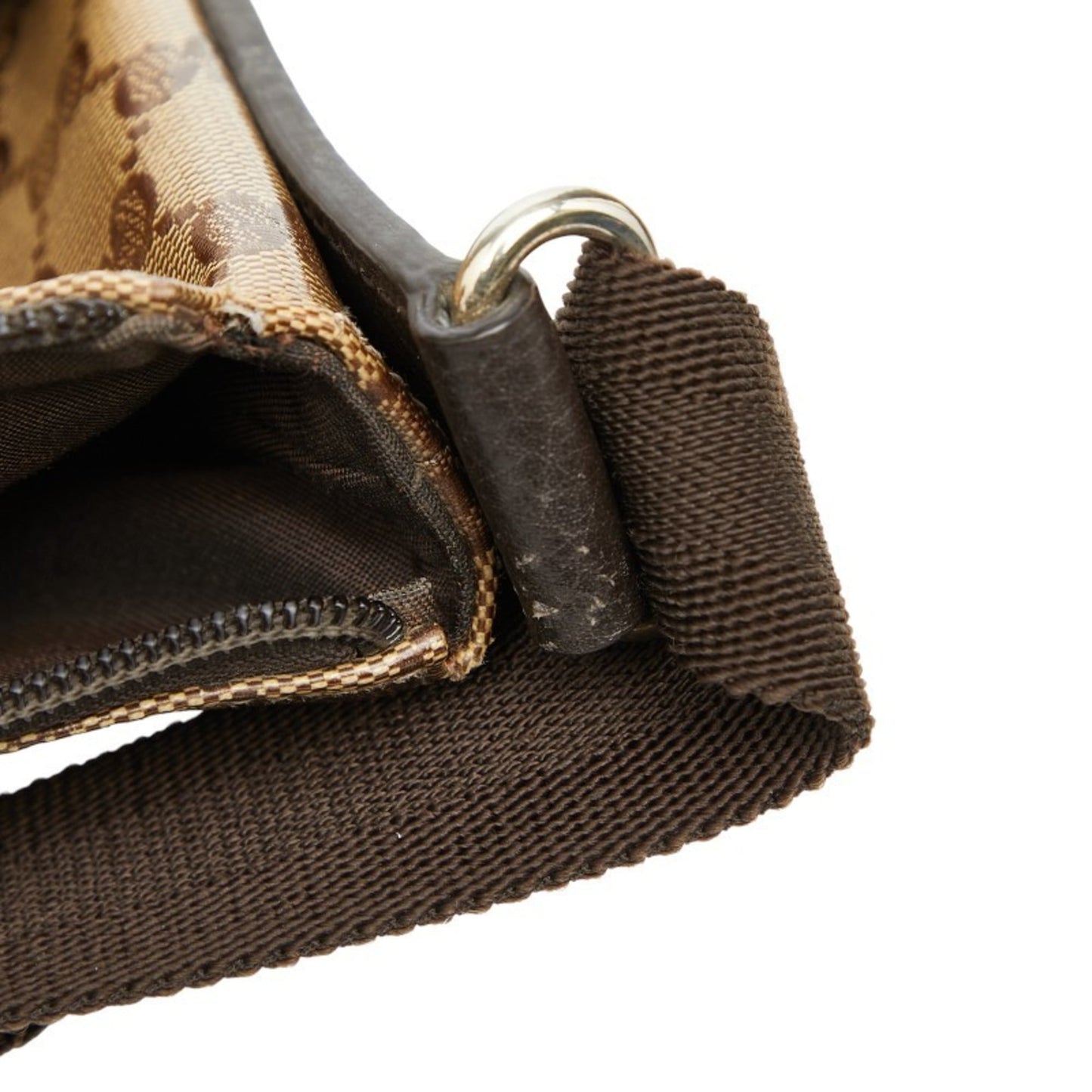 Gucci Beige Brown Pvc Leather Shoulder Bag