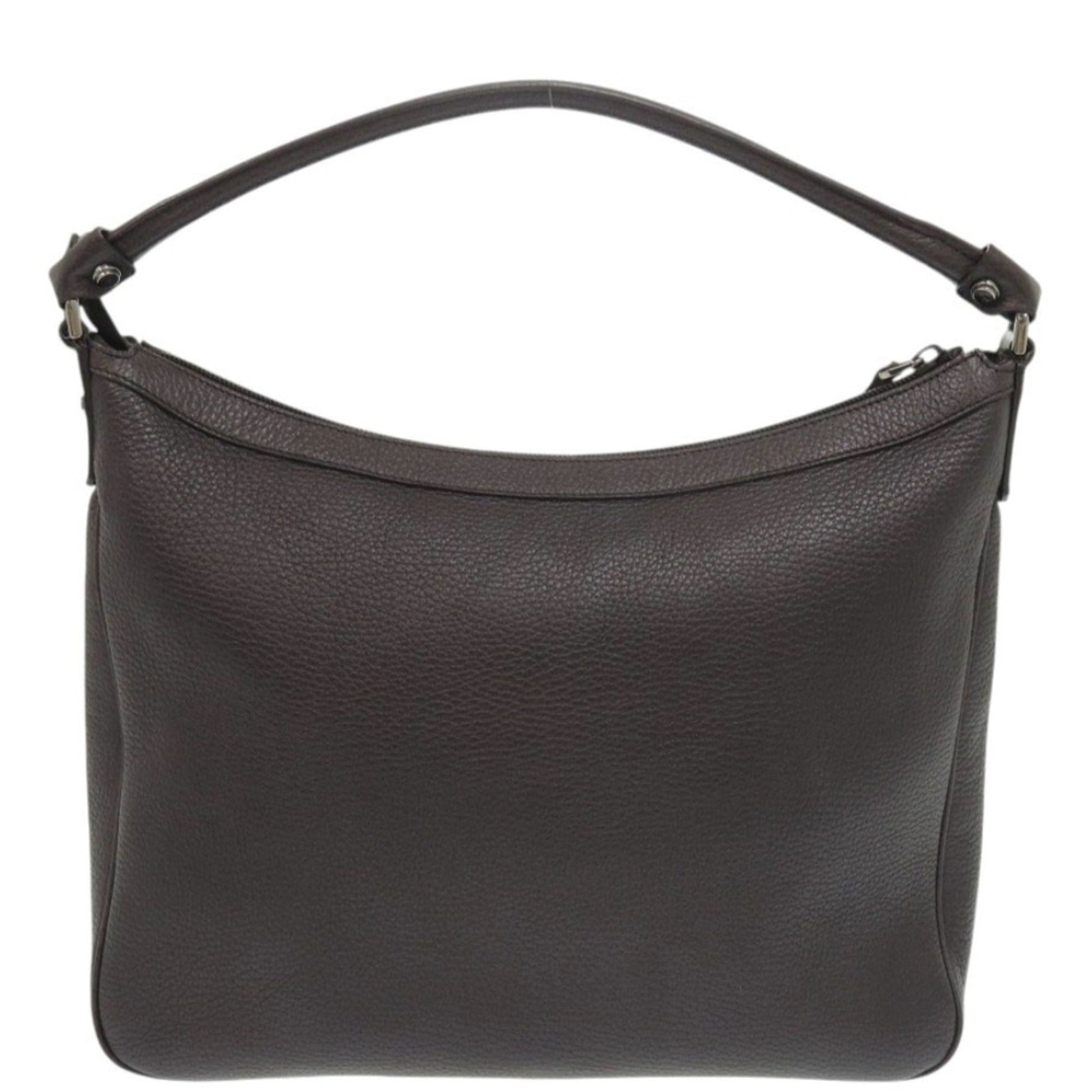 Gucci Dark Brown Leather Handbag Shoulder Bag