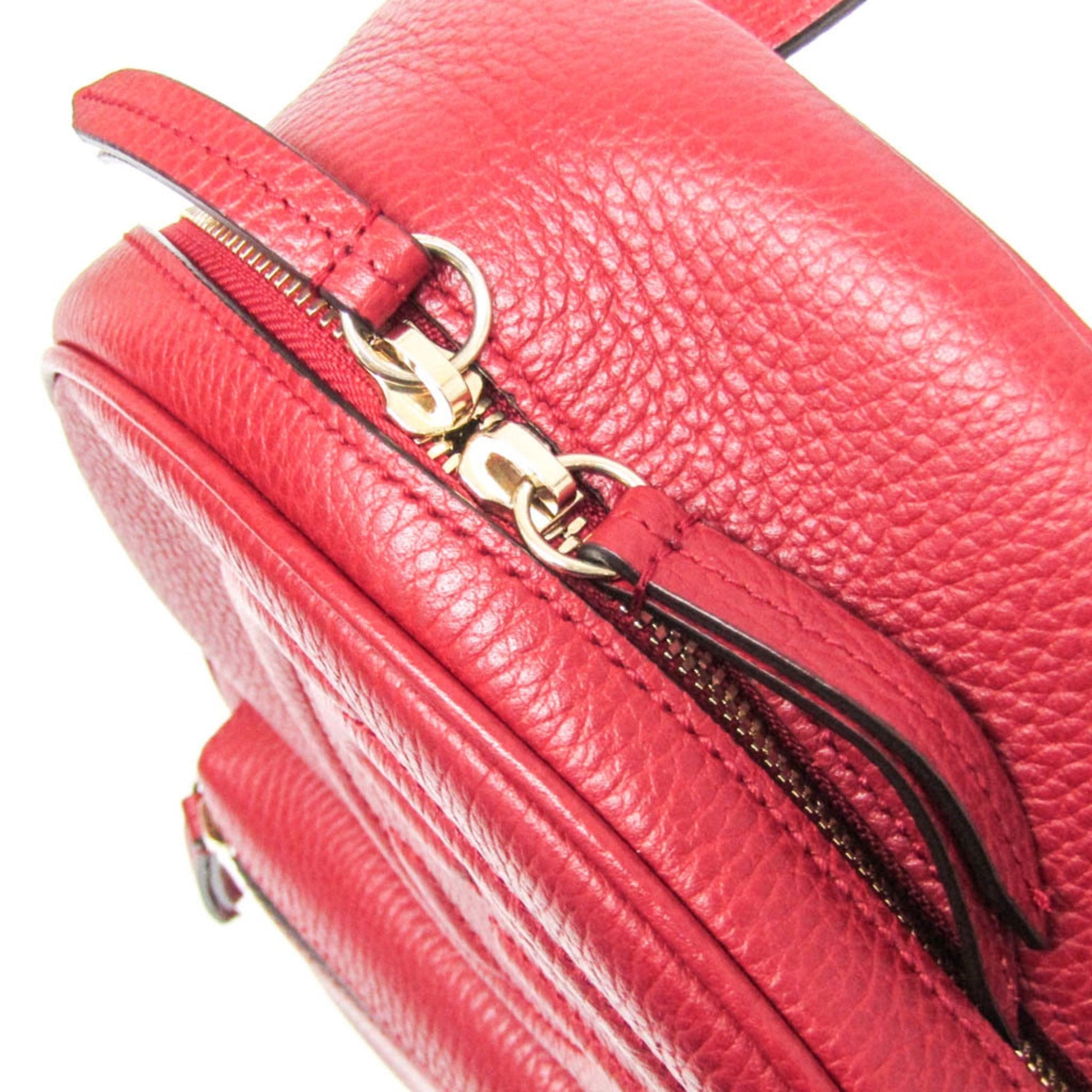 Gucci Soho Red Color Leather Backpack